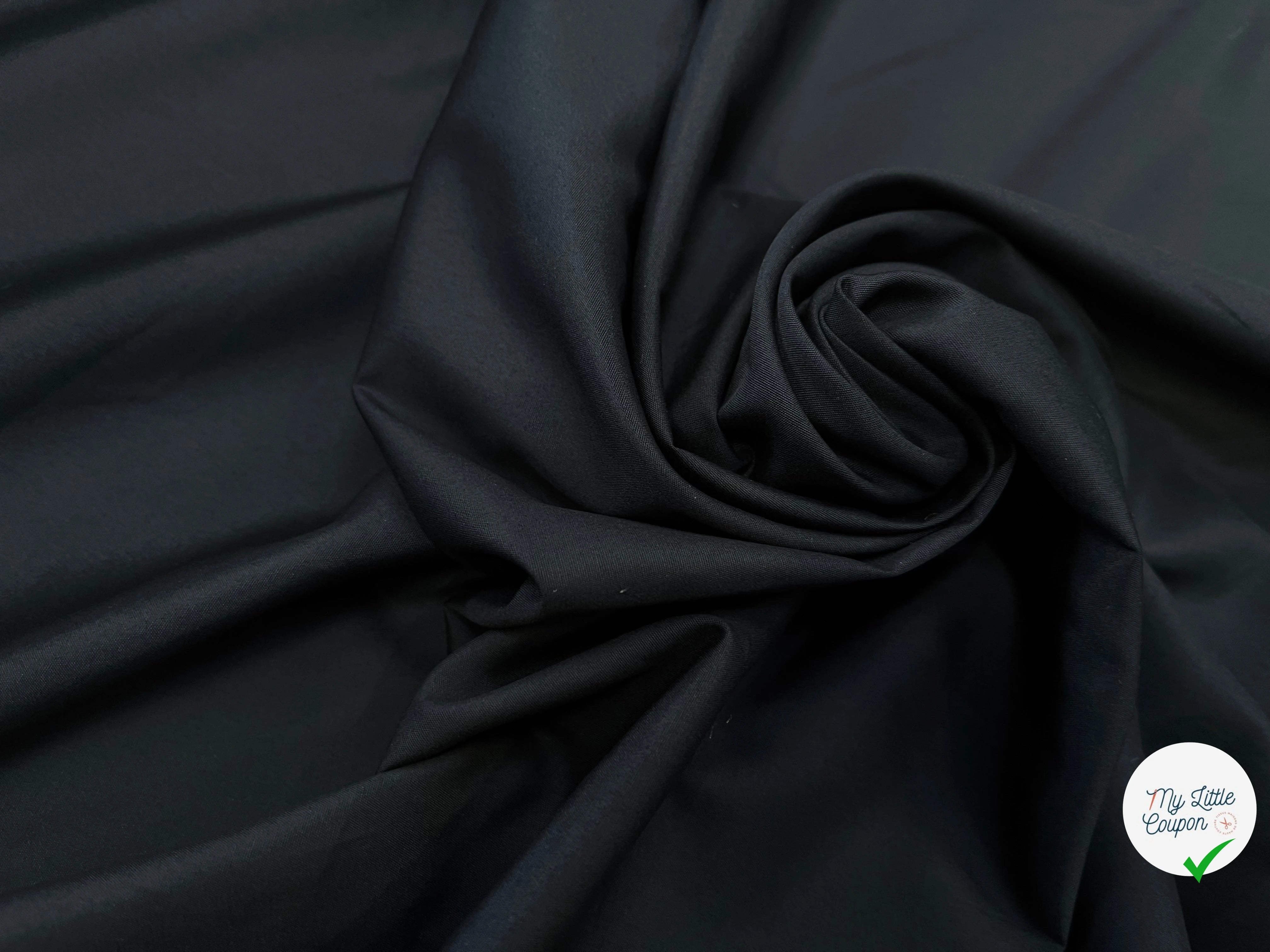 POPELINE DE COTON BLEU NUIT SUBLIME 150CM - My Little Coupon