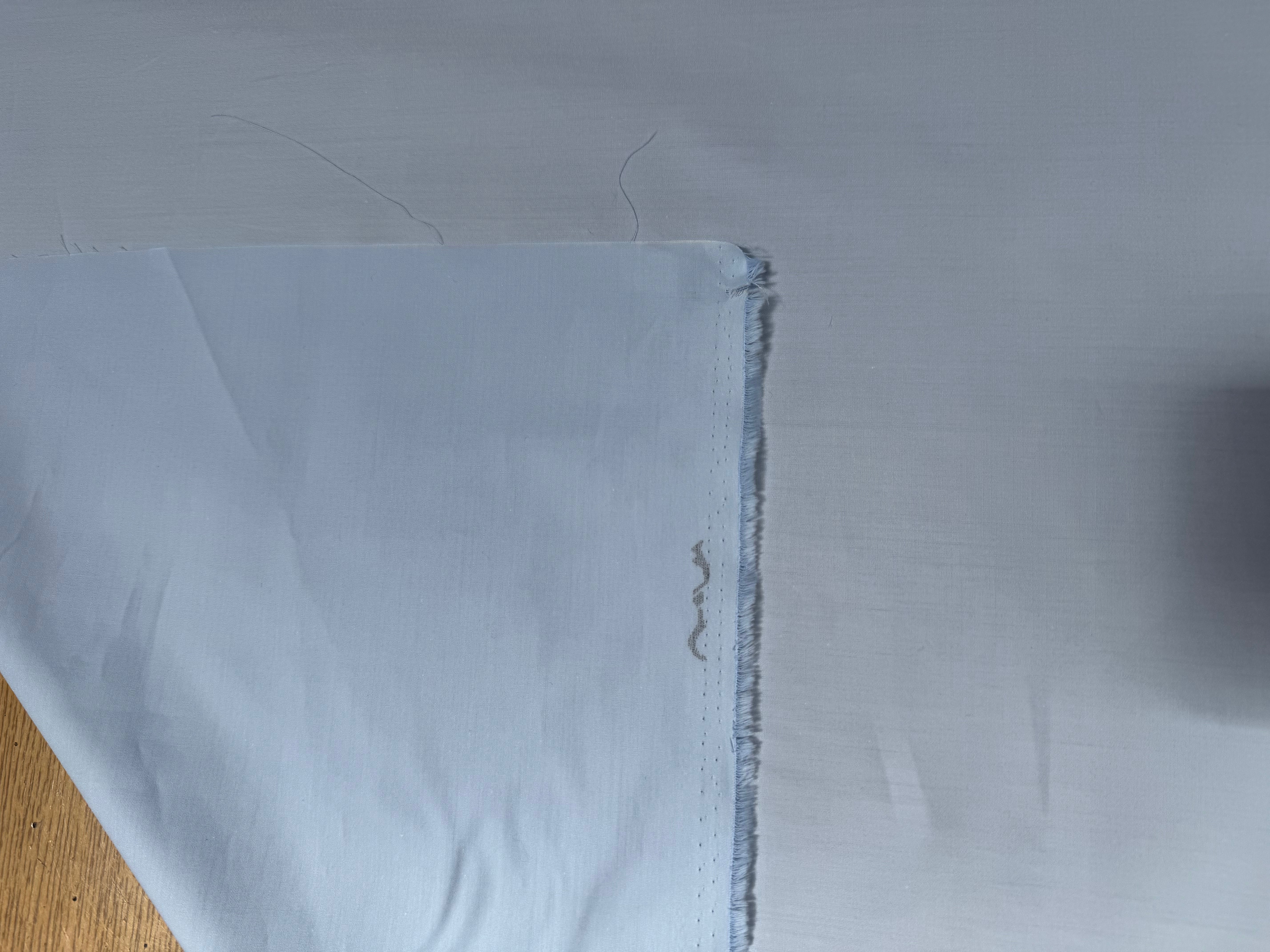 POPELINE DE COTON BLEU PASTEL UNI - My Little Coupon