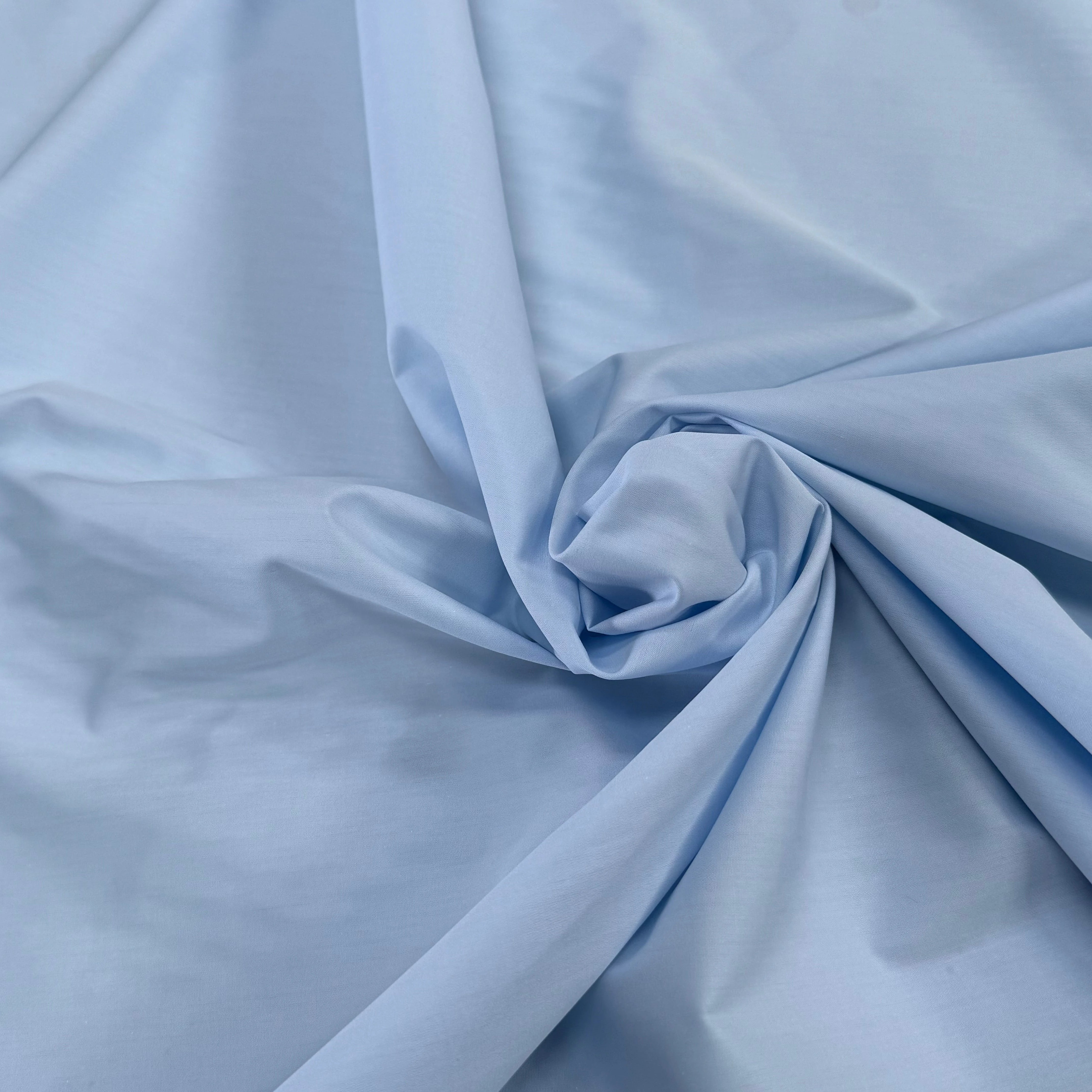POPELINE DE COTON BLEU PASTEL UNI - My Little Coupon