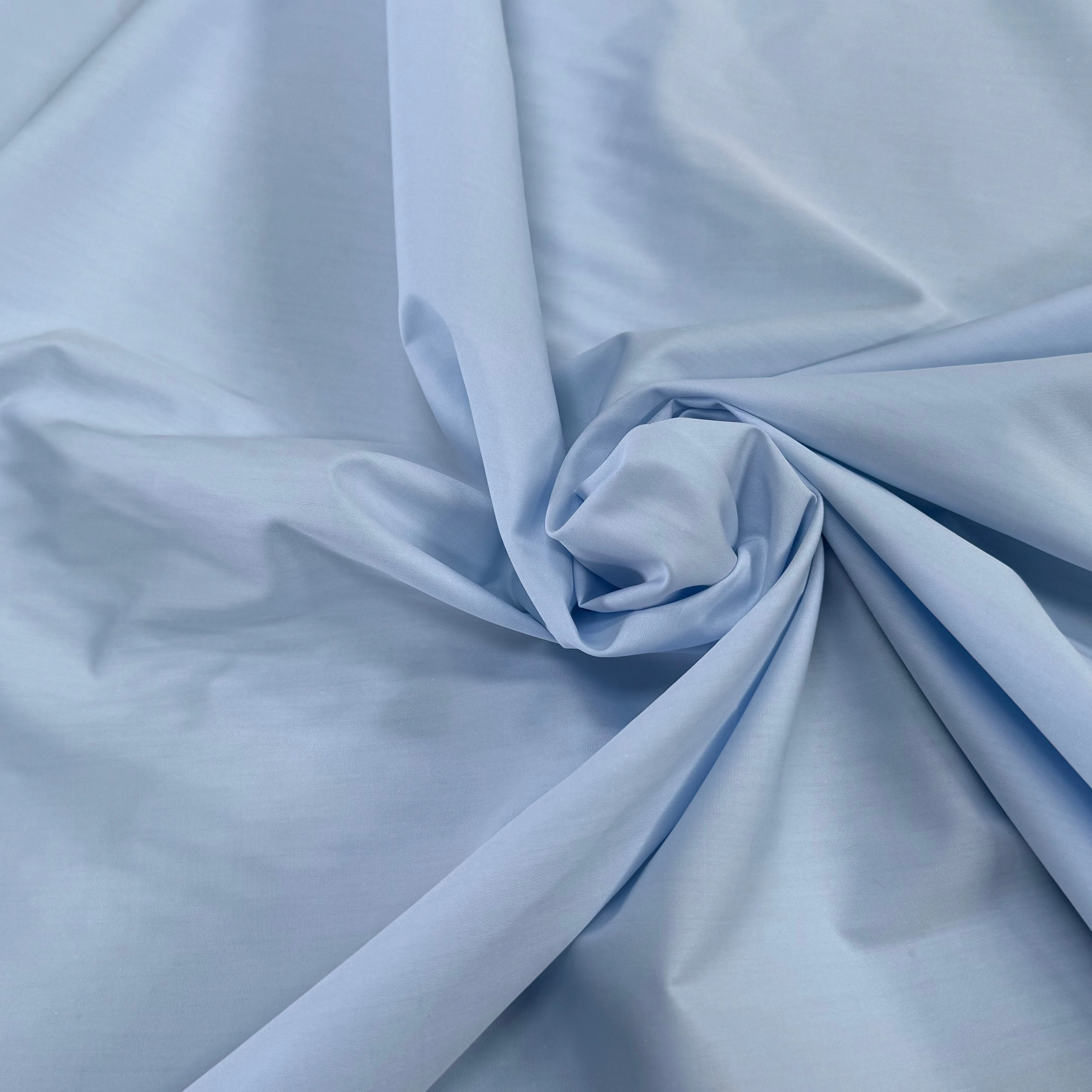 POPELINE DE COTON BLEU PASTEL UNI - My Little Coupon
