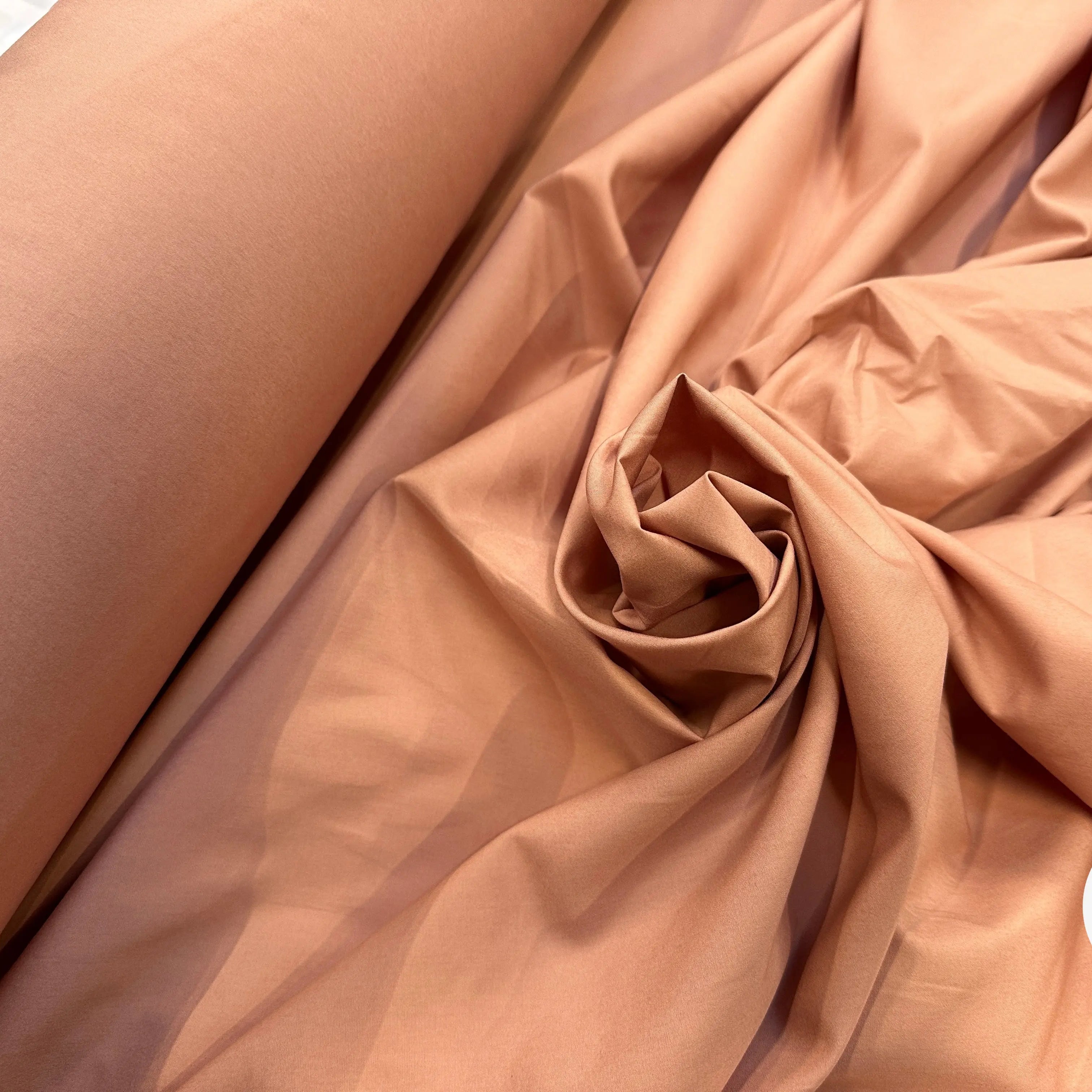 POPELINE DE COTON CAMEL NUDE - My Little Coupon