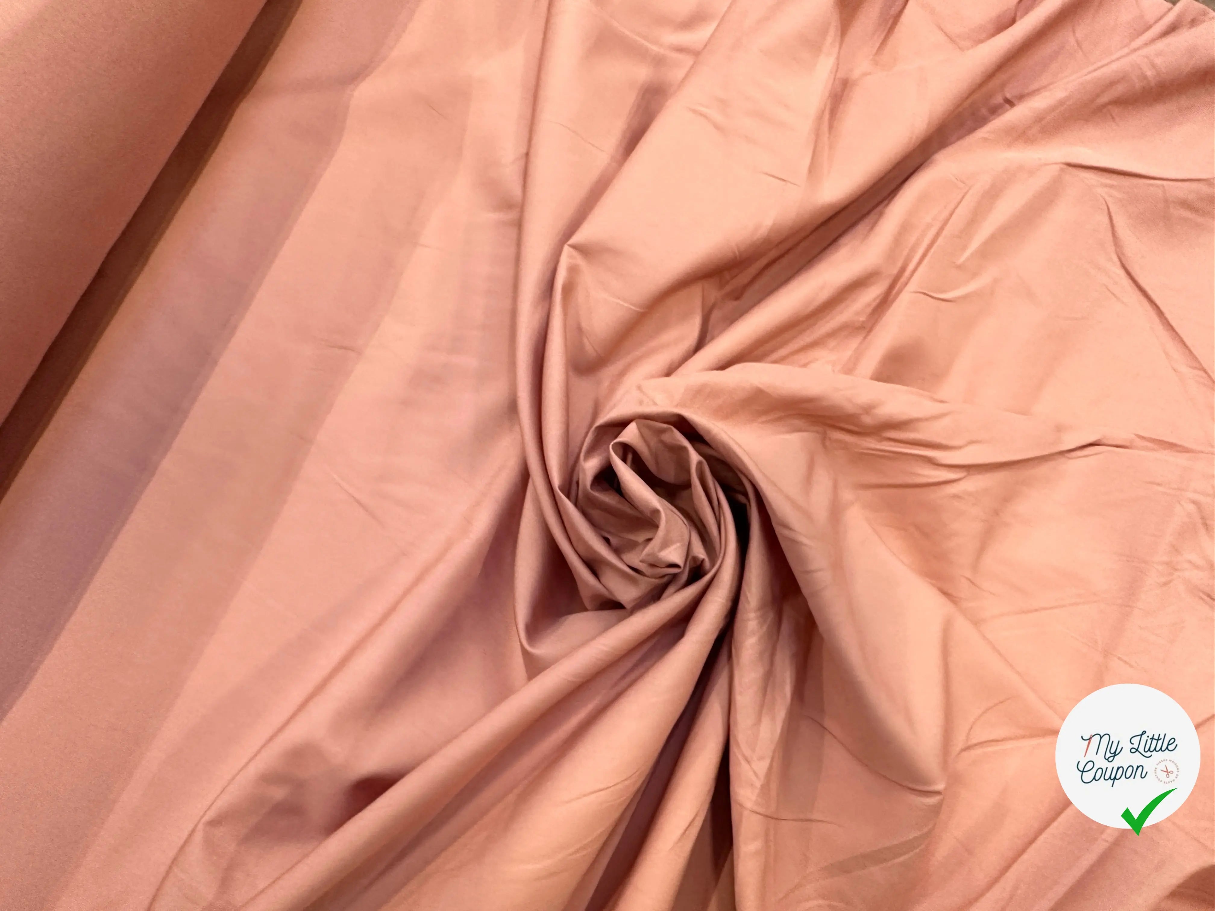 POPELINE DE COTON CAMEL NUDE - My Little Coupon