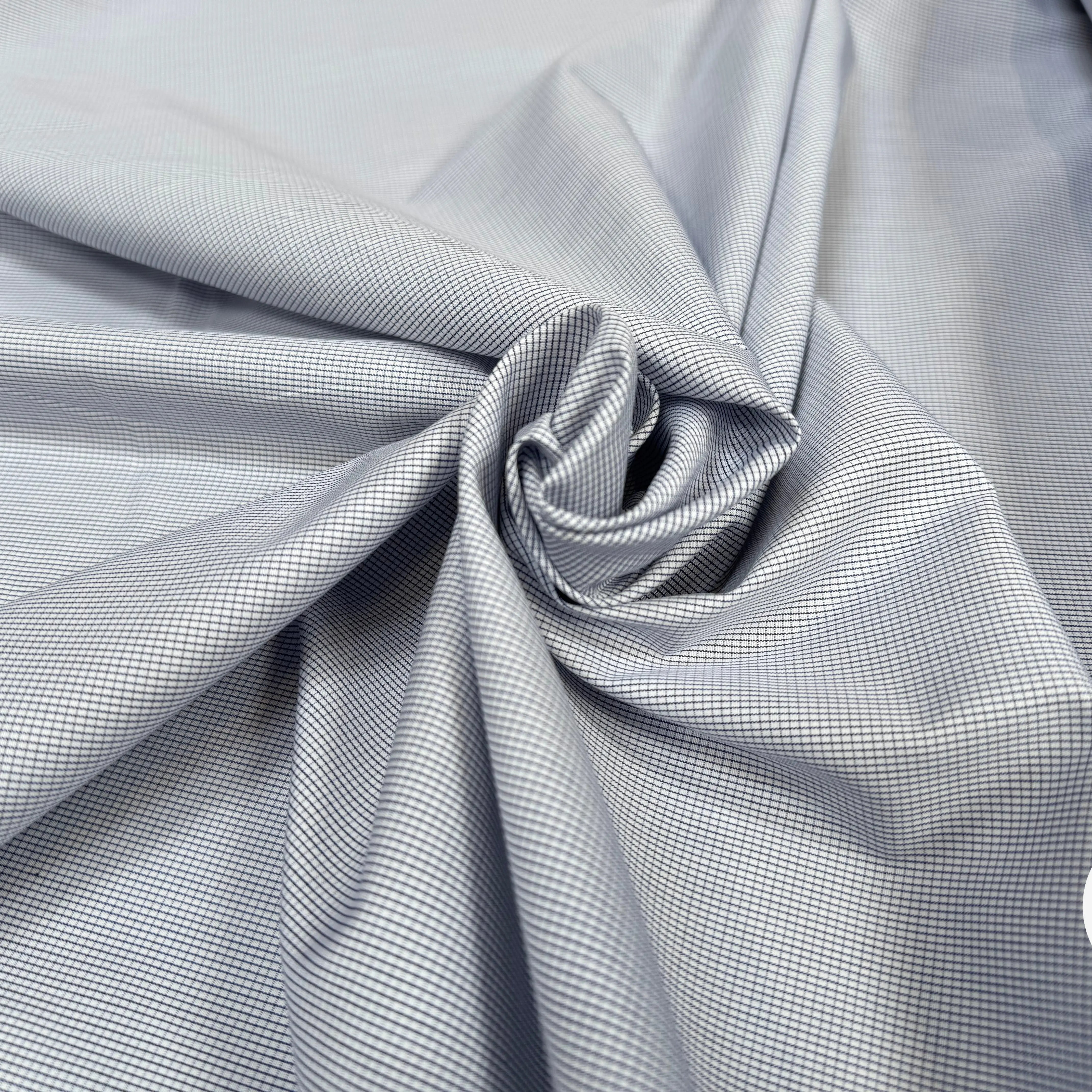 POPELINE DE COTON CARREAUX MARINE - My Little Coupon