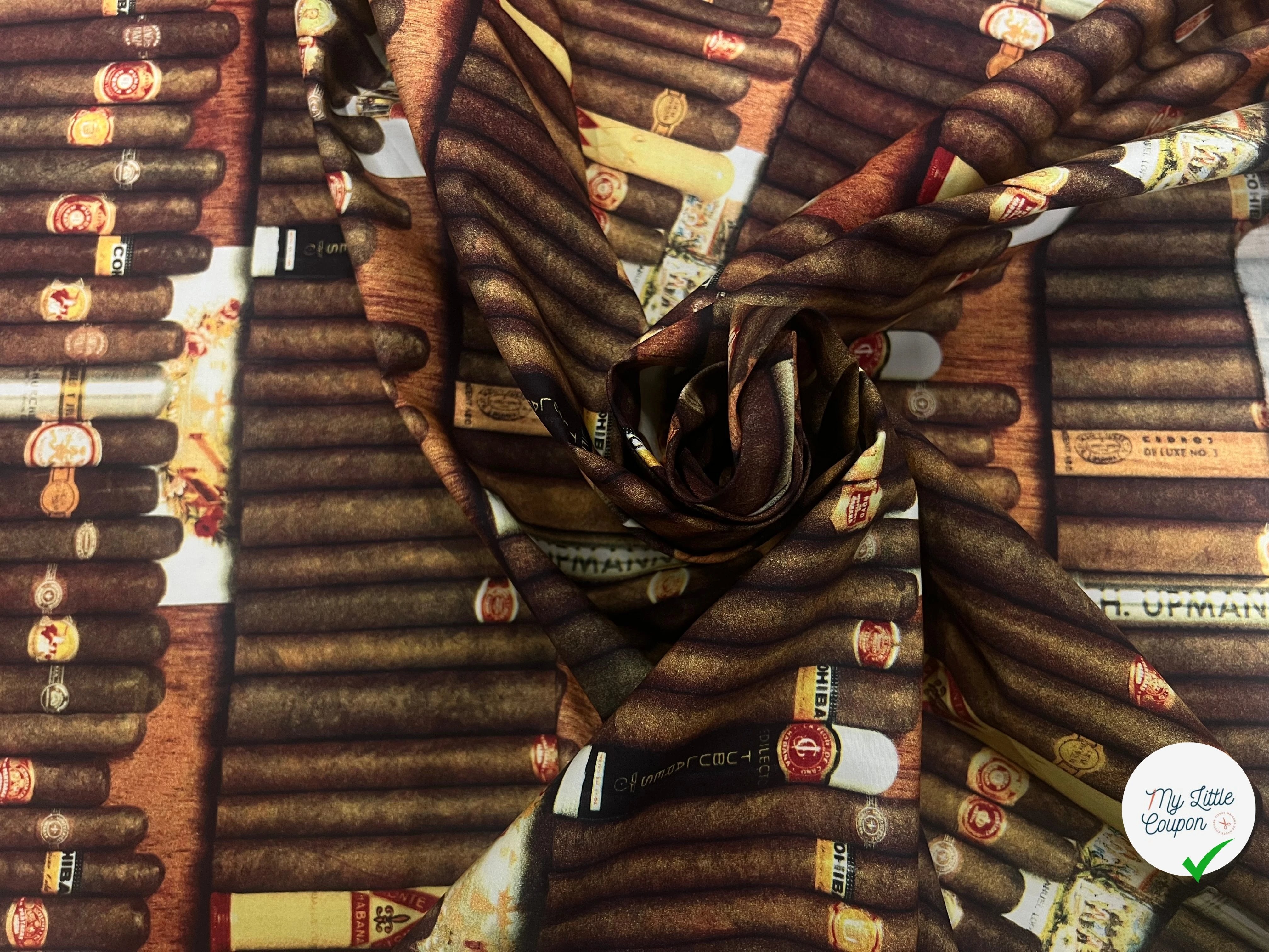 POPELINE DE COTON CIGARE - My Little Coupon