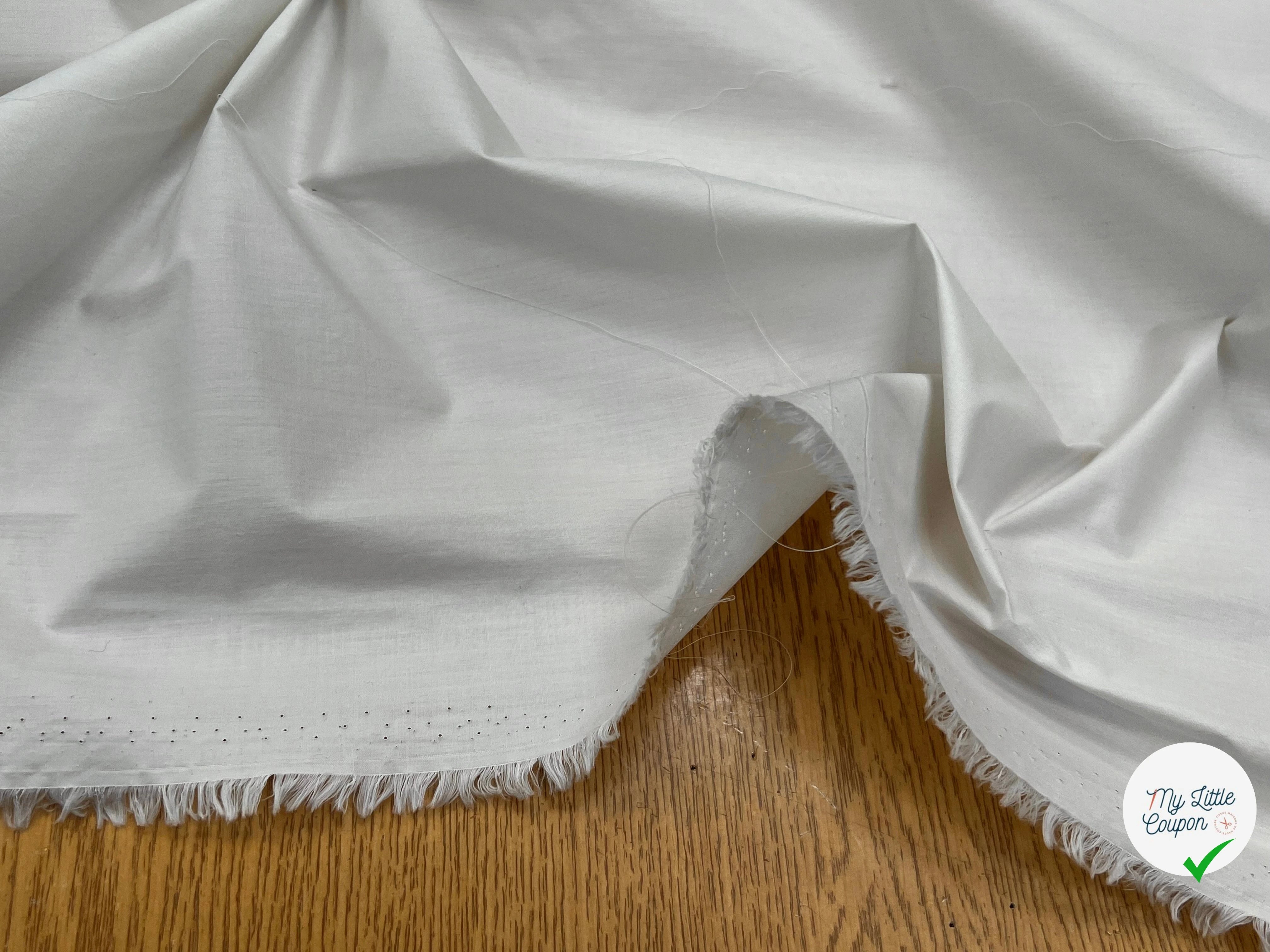 POPELINE DE COTON CRAQUANTE CRAIE 100% COTON 150CM - My Little Coupon