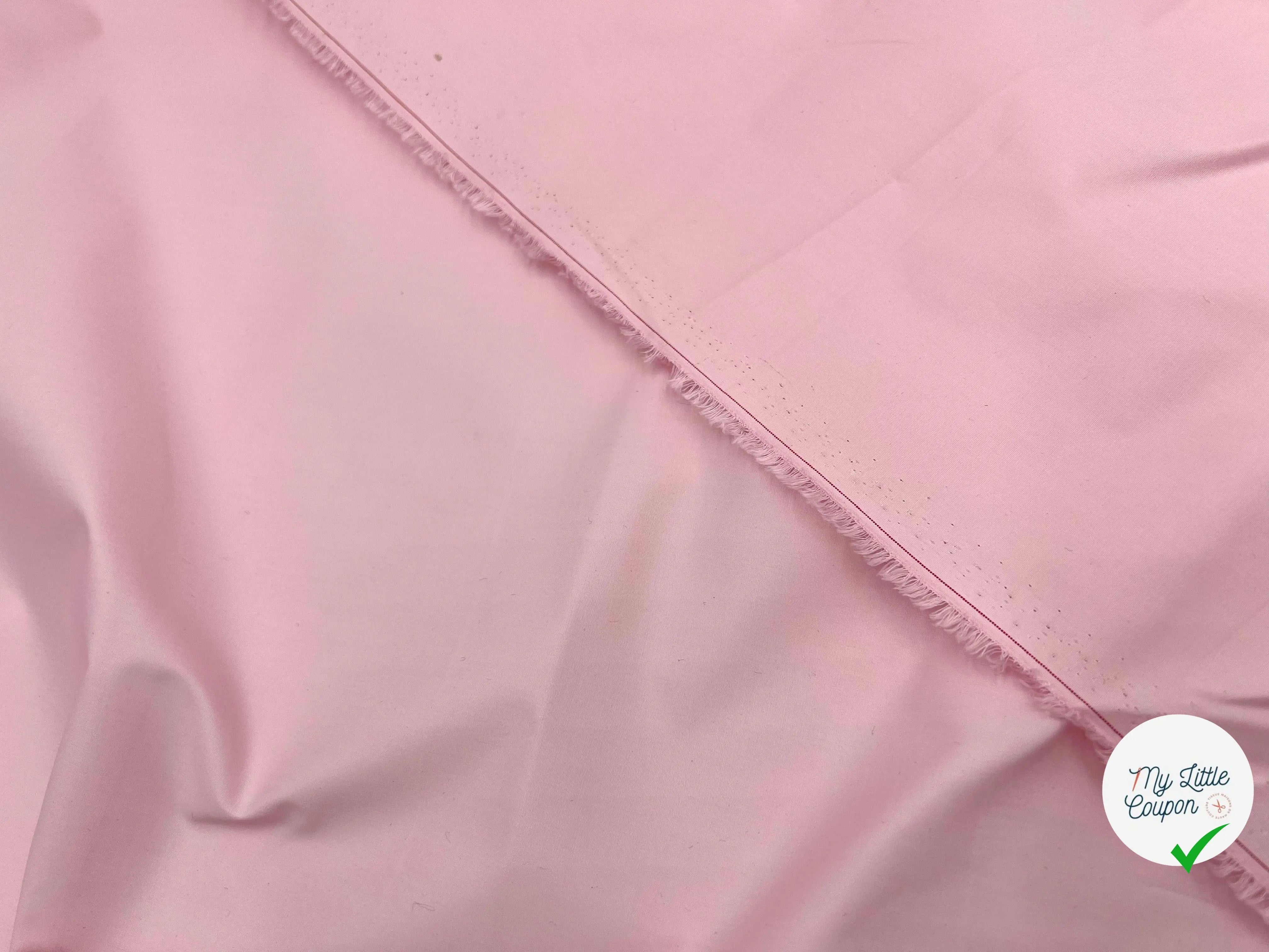 POPELINE DE COTON DÉPERLANTE ROSE BONBON - My Little Coupon - tissu - coudre