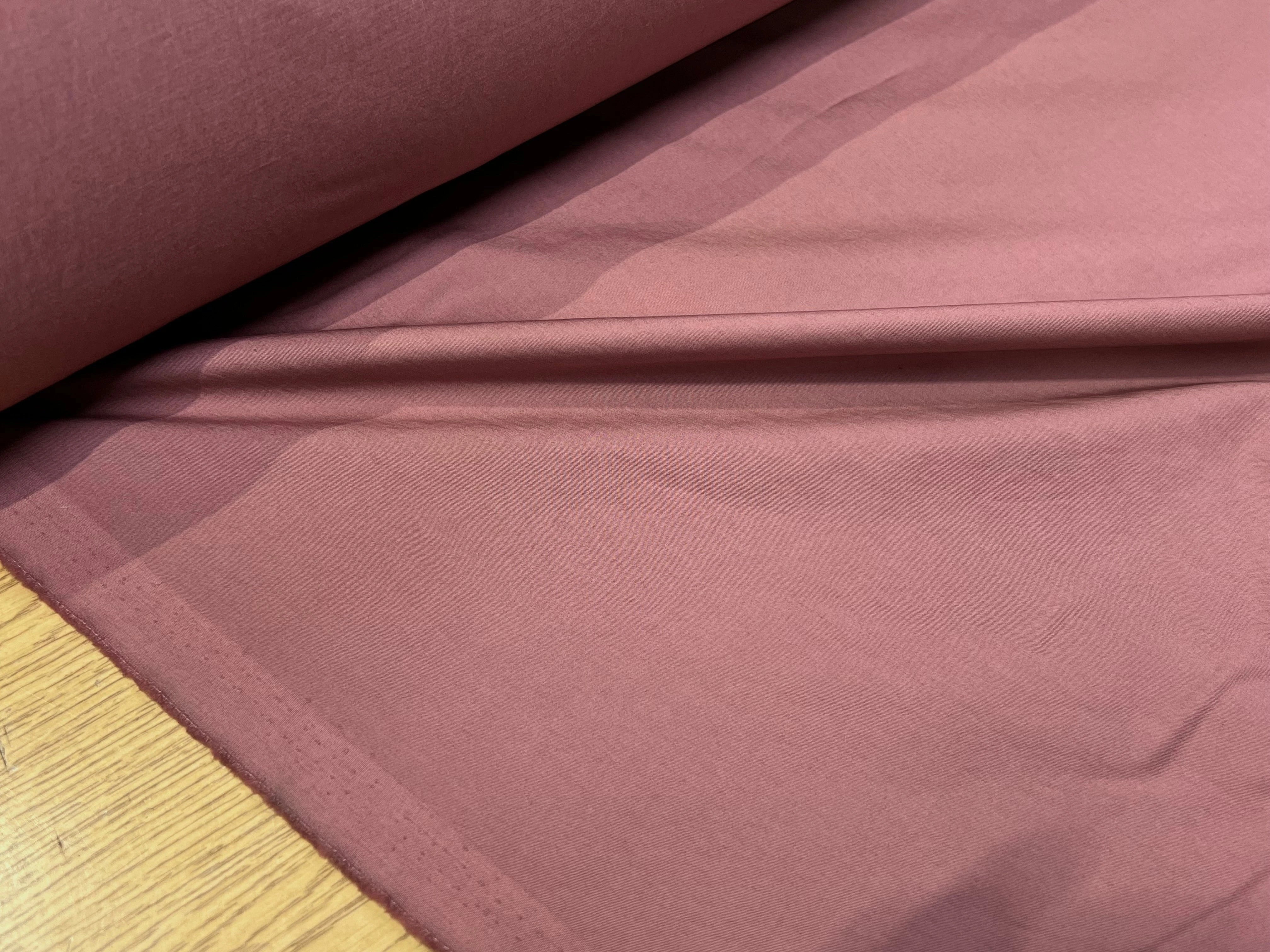 POPELINE DE COTON EFFET CRAQUANT MARRON ROSY - My Little Coupon