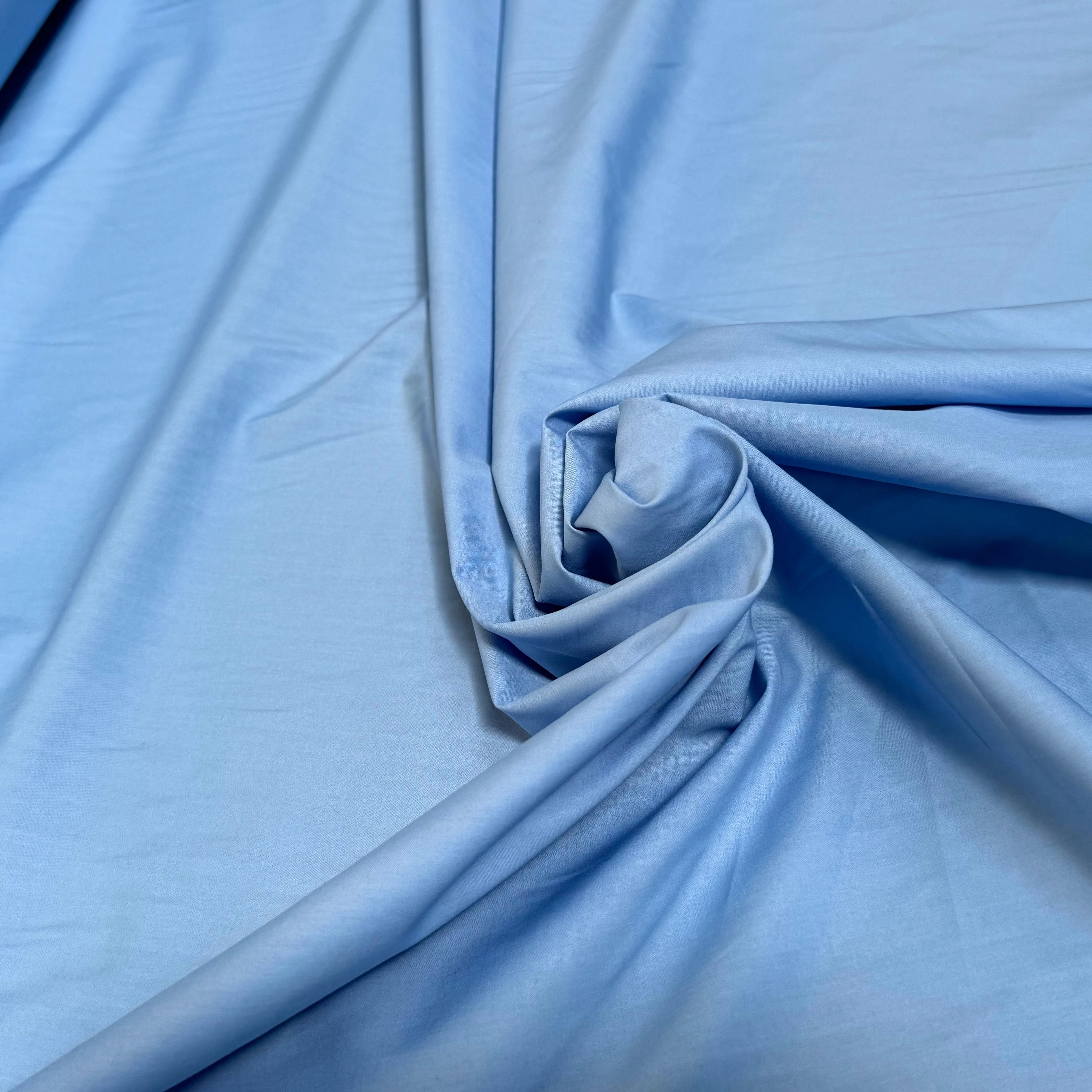 POPELINE DE COTON ESTE/X BLEU CIEL COUTURE - My Little Coupon