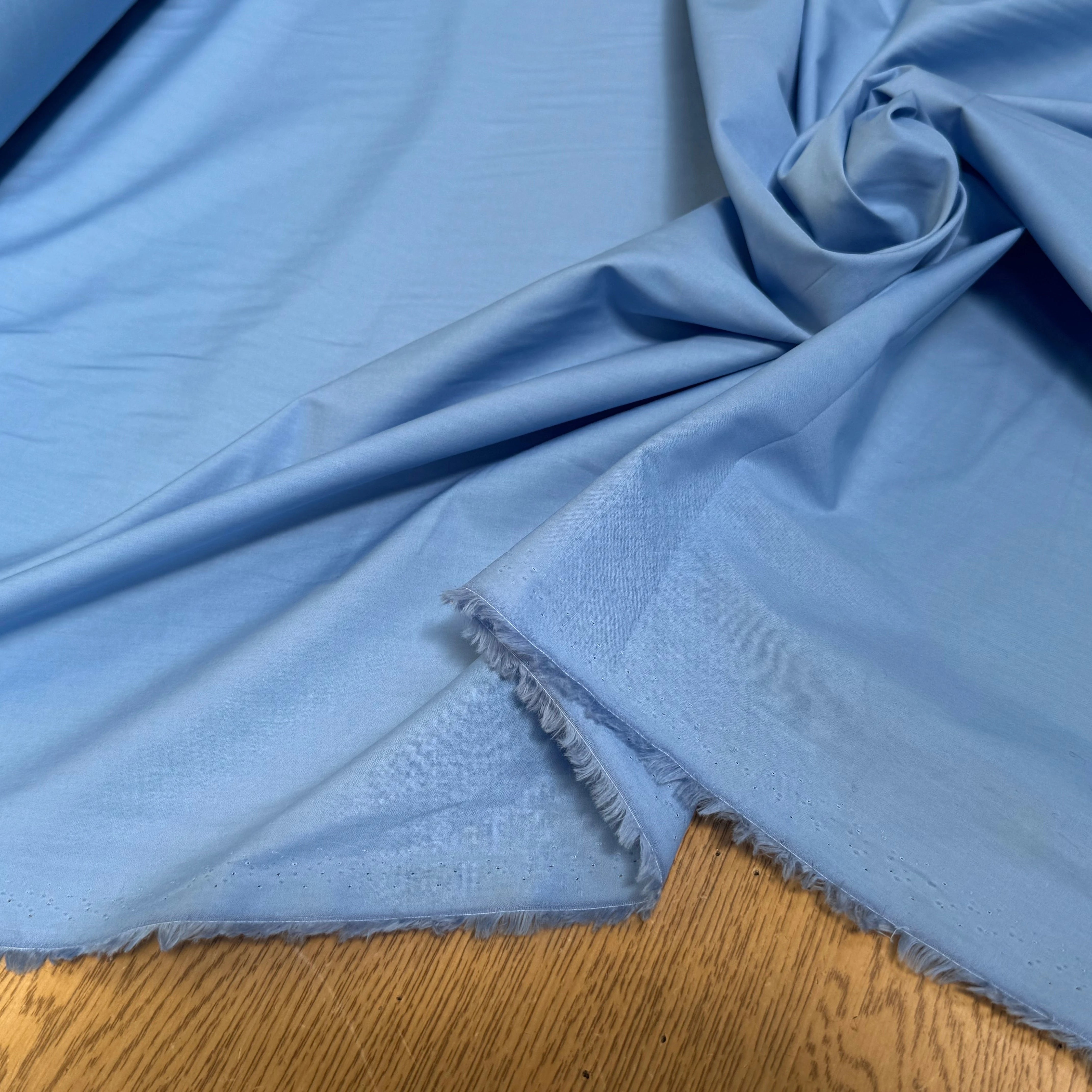 POPELINE DE COTON ESTE/X BLEU CIEL COUTURE - My Little Coupon