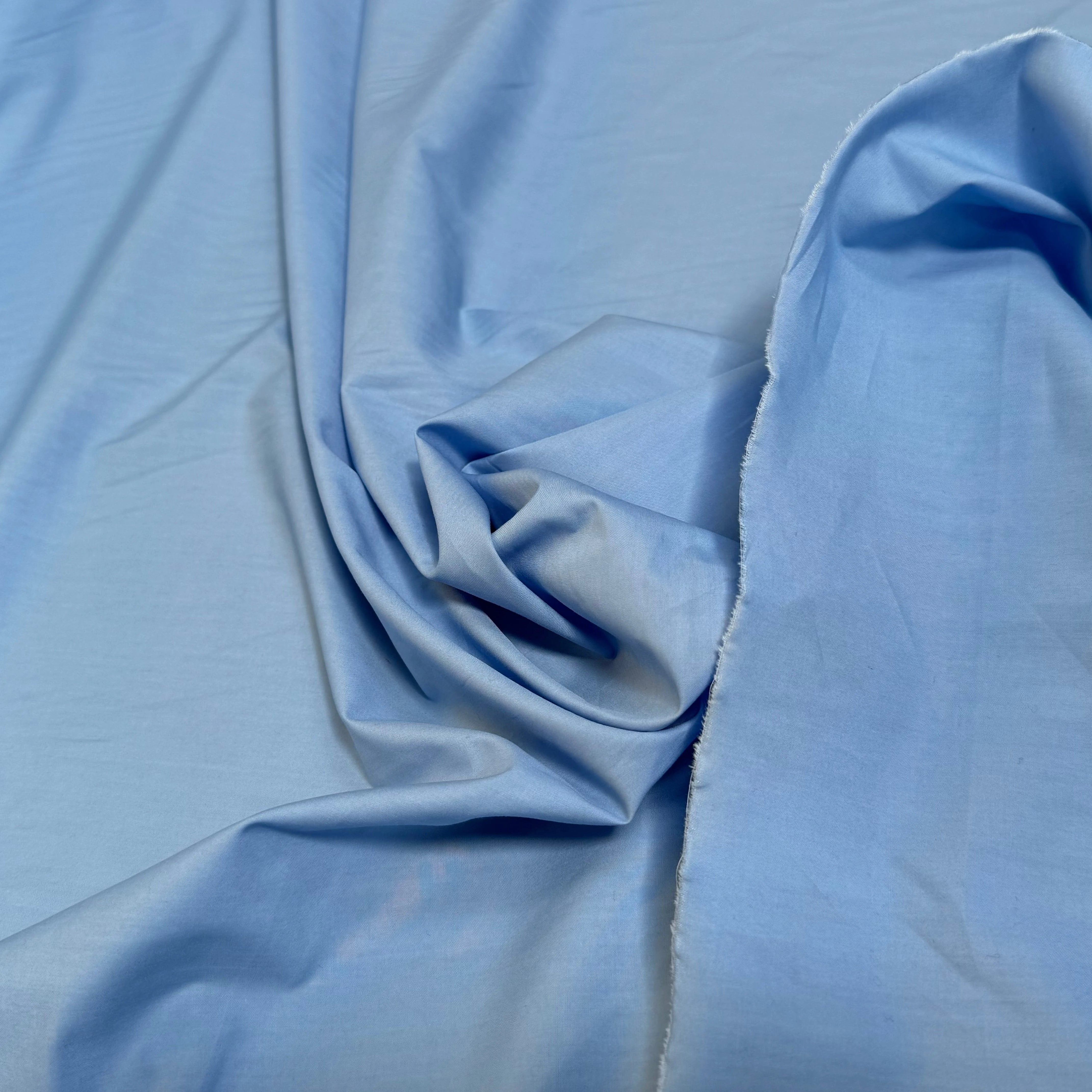 POPELINE DE COTON ESTE/X BLEU CIEL COUTURE - My Little Coupon
