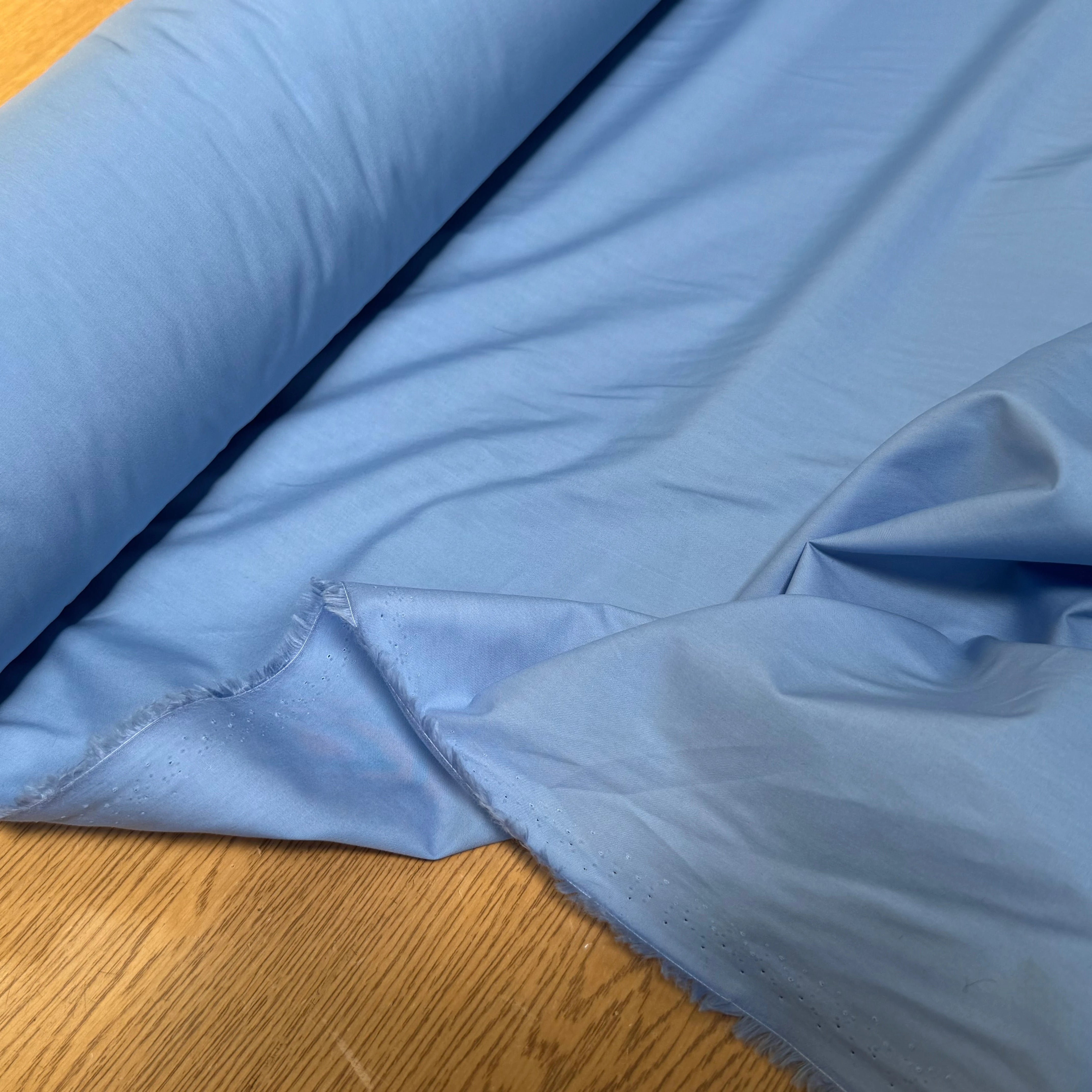 POPELINE DE COTON ESTE/X BLEU CIEL COUTURE - My Little Coupon