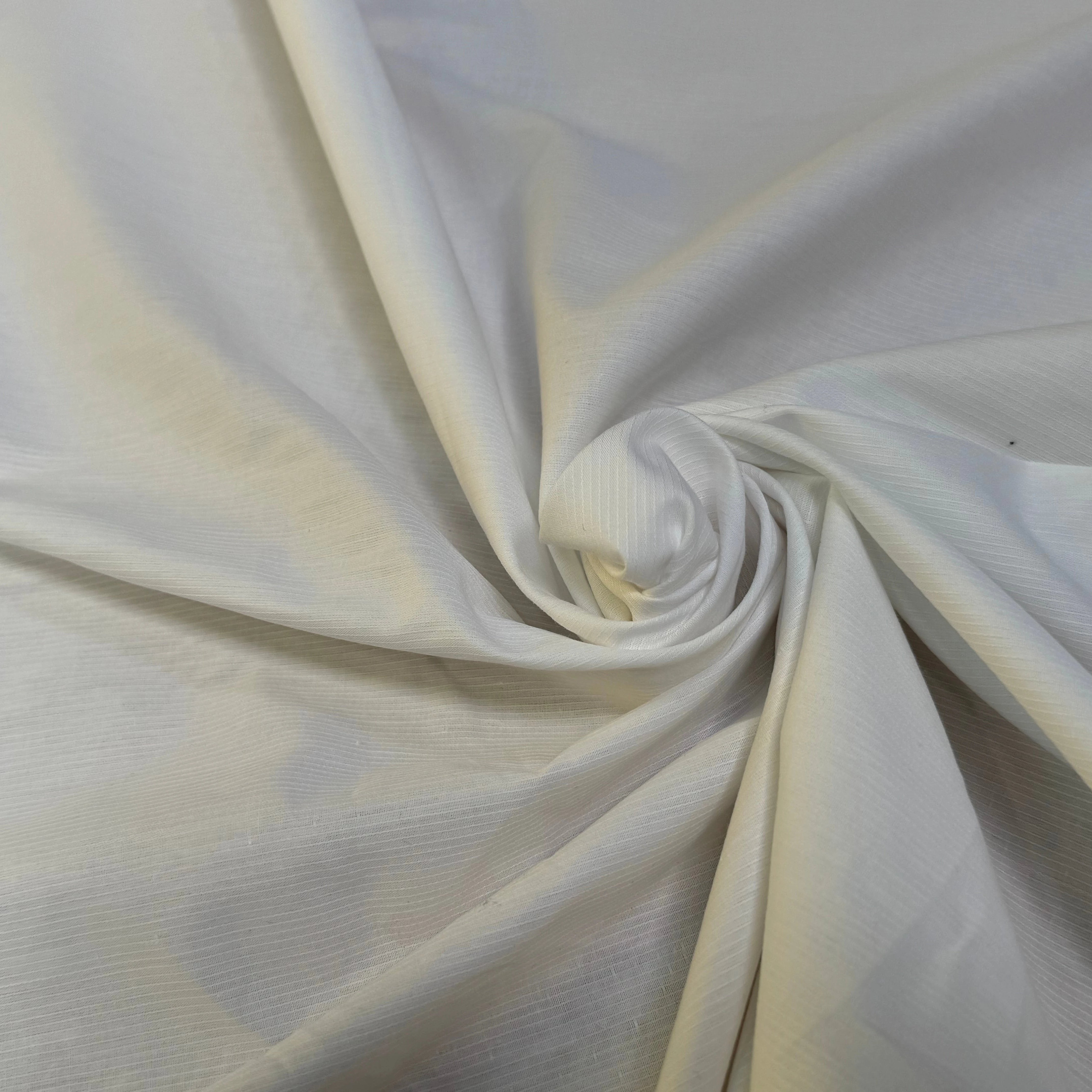 POPELINE DE COTON FINE RAYURES À FILS BLANC - My Little Coupon