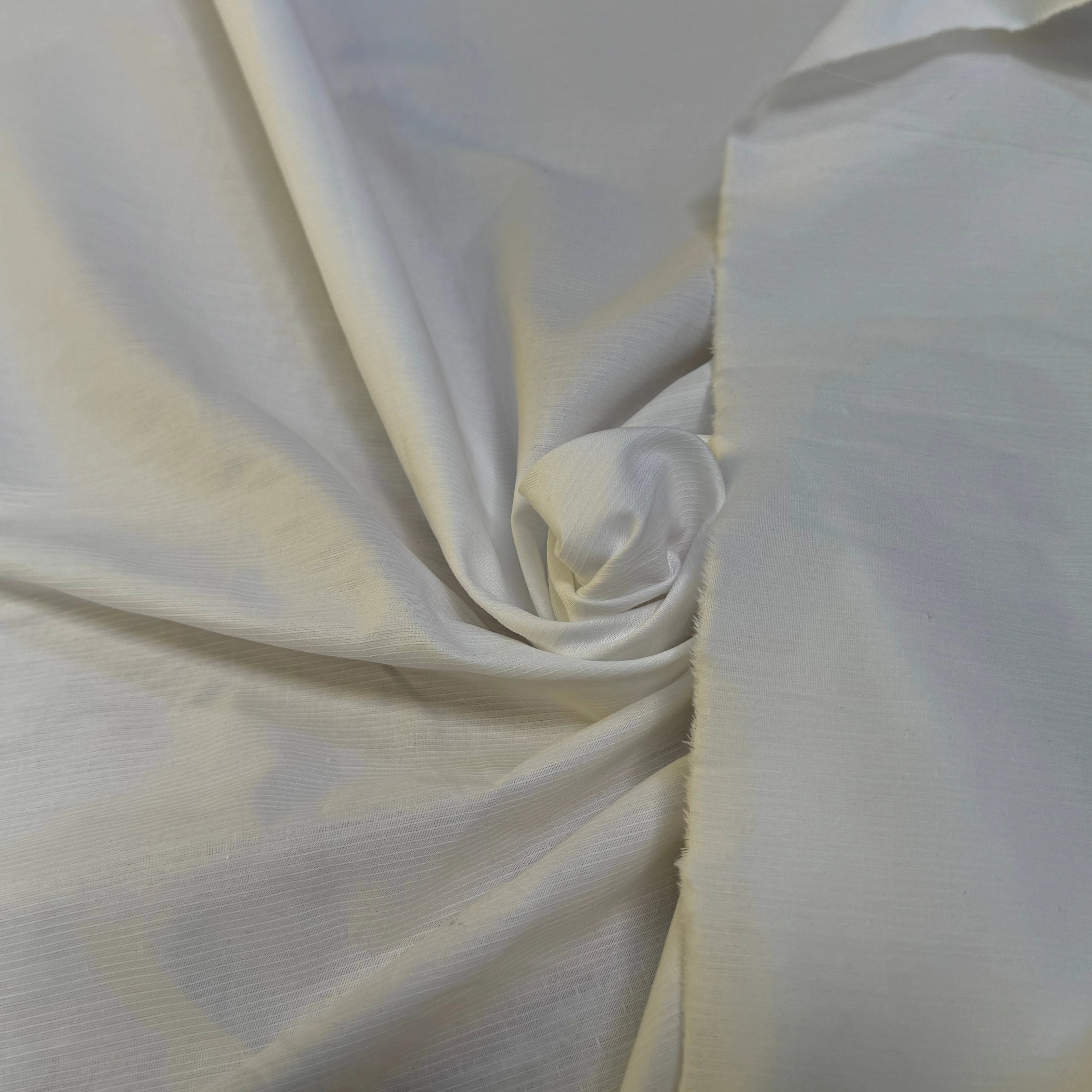 POPELINE DE COTON FINE RAYURES À FILS BLANC - My Little Coupon