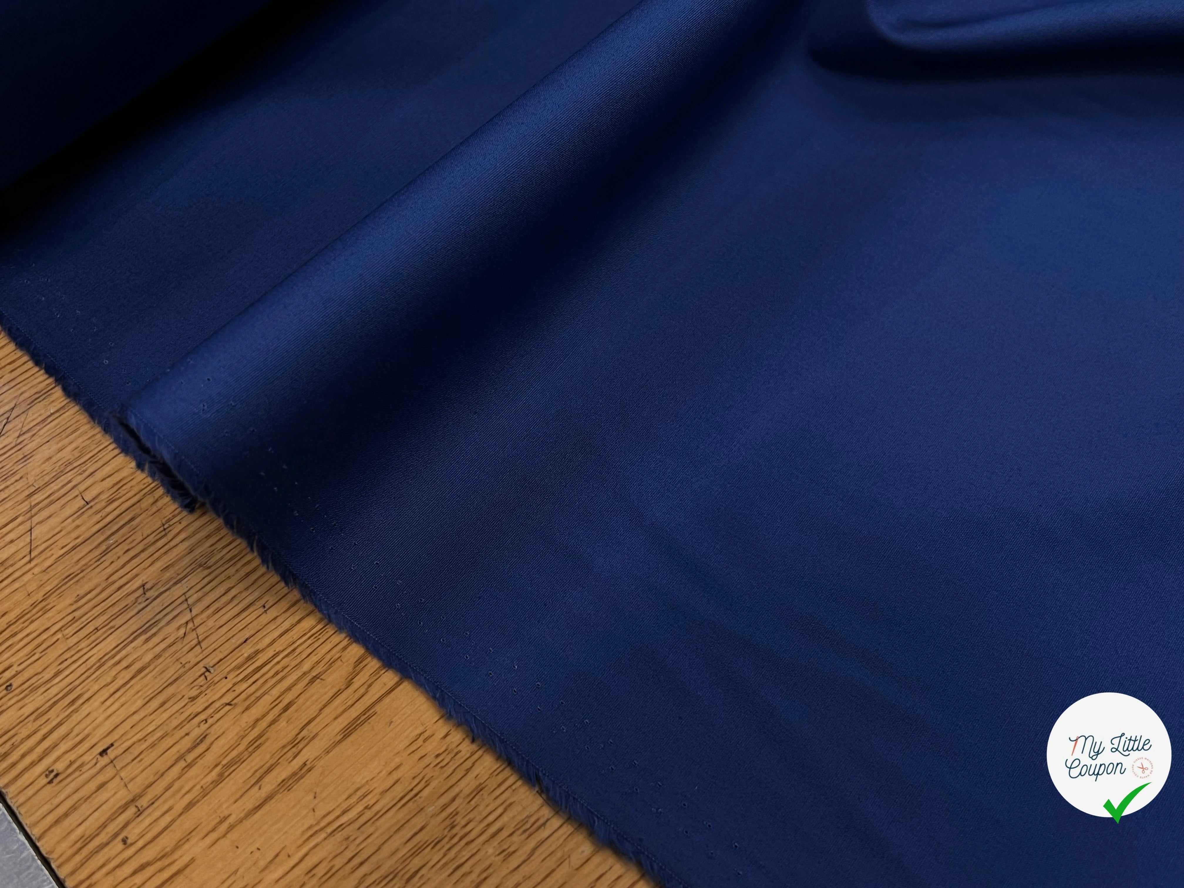 POPELINE DE COTON FLUIDE BLEU 100% COTON 115CM - My Little Coupon