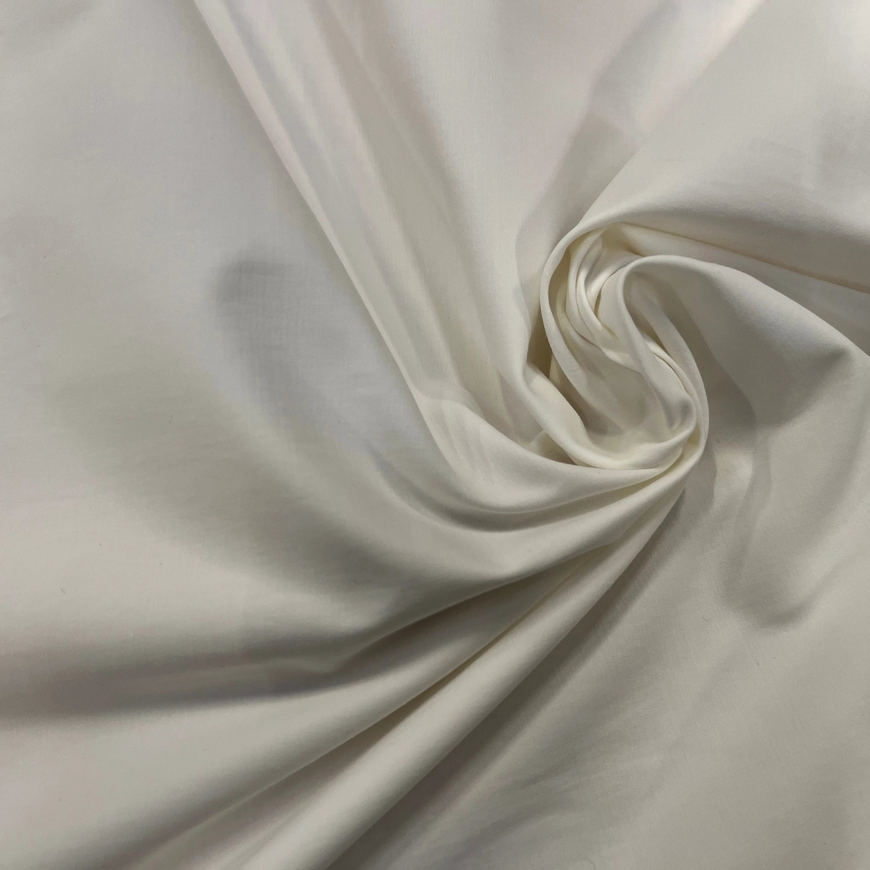 POPELINE DE COTON FROIDE ET LISSE BLANCHE 135CM - My Little Coupon