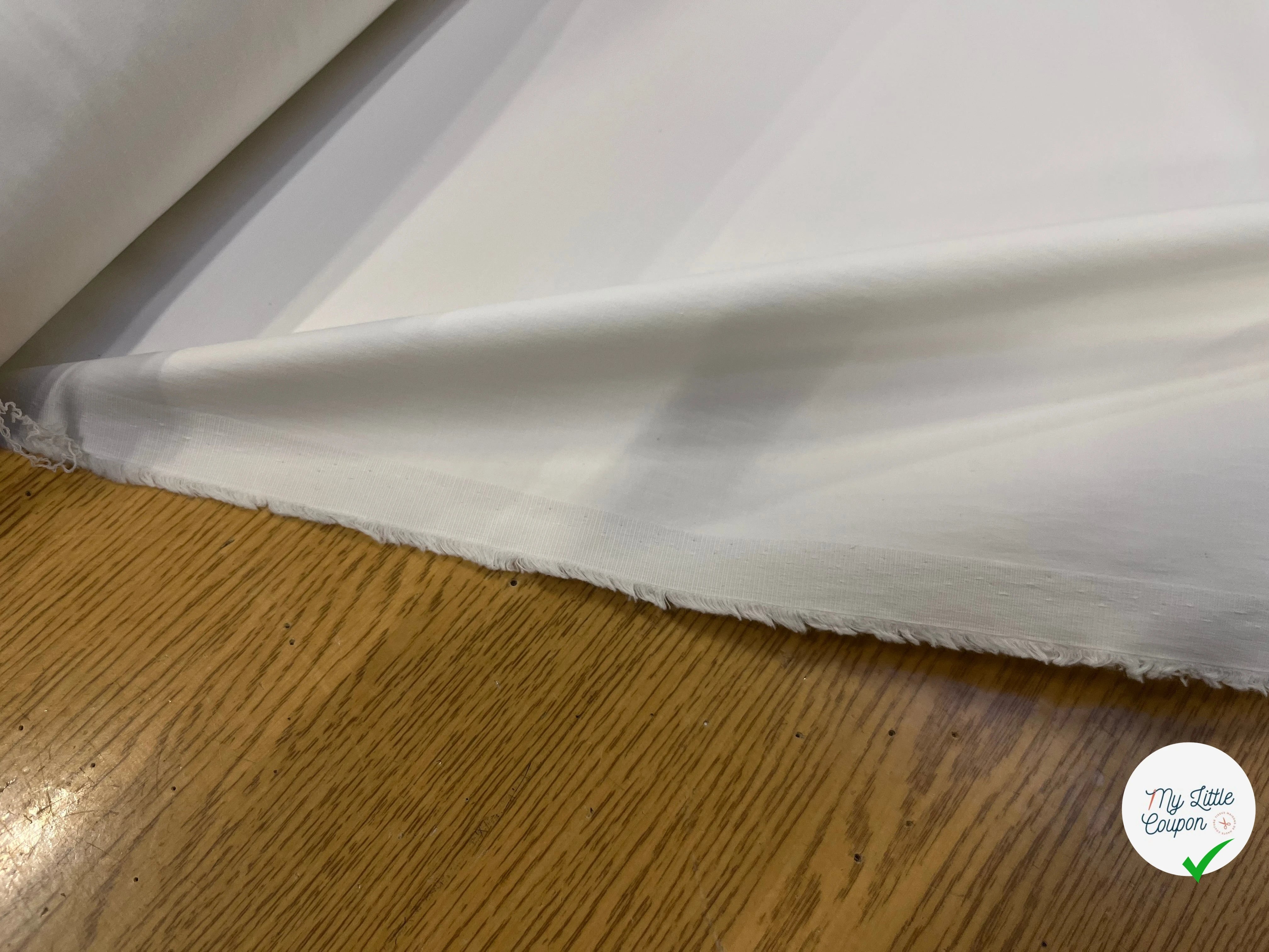 POPELINE DE COTON FROIDE ET LISSE BLANCHE 135CM - My Little Coupon