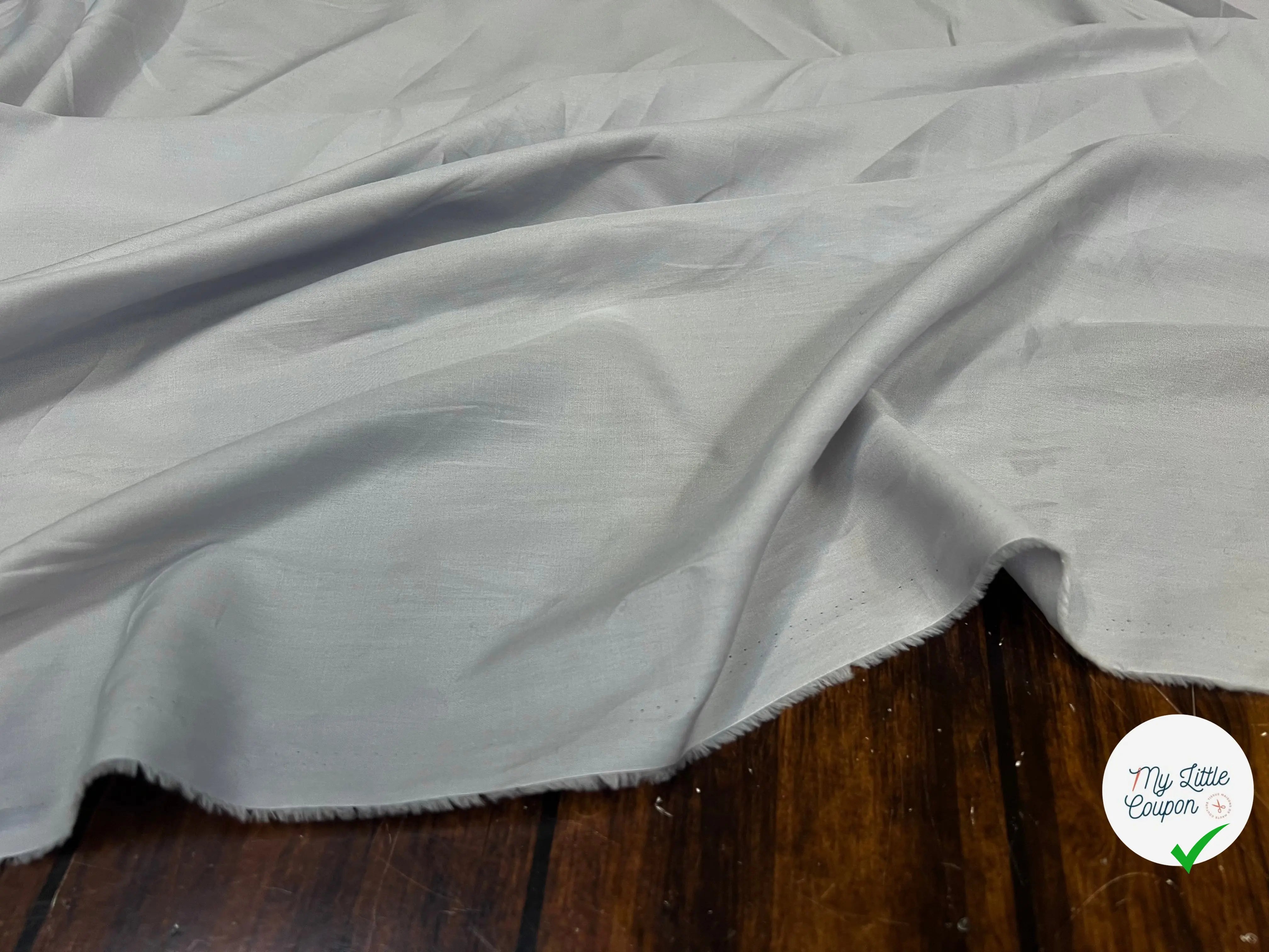 POPELINE DE COTON GRIS - My Little Coupon