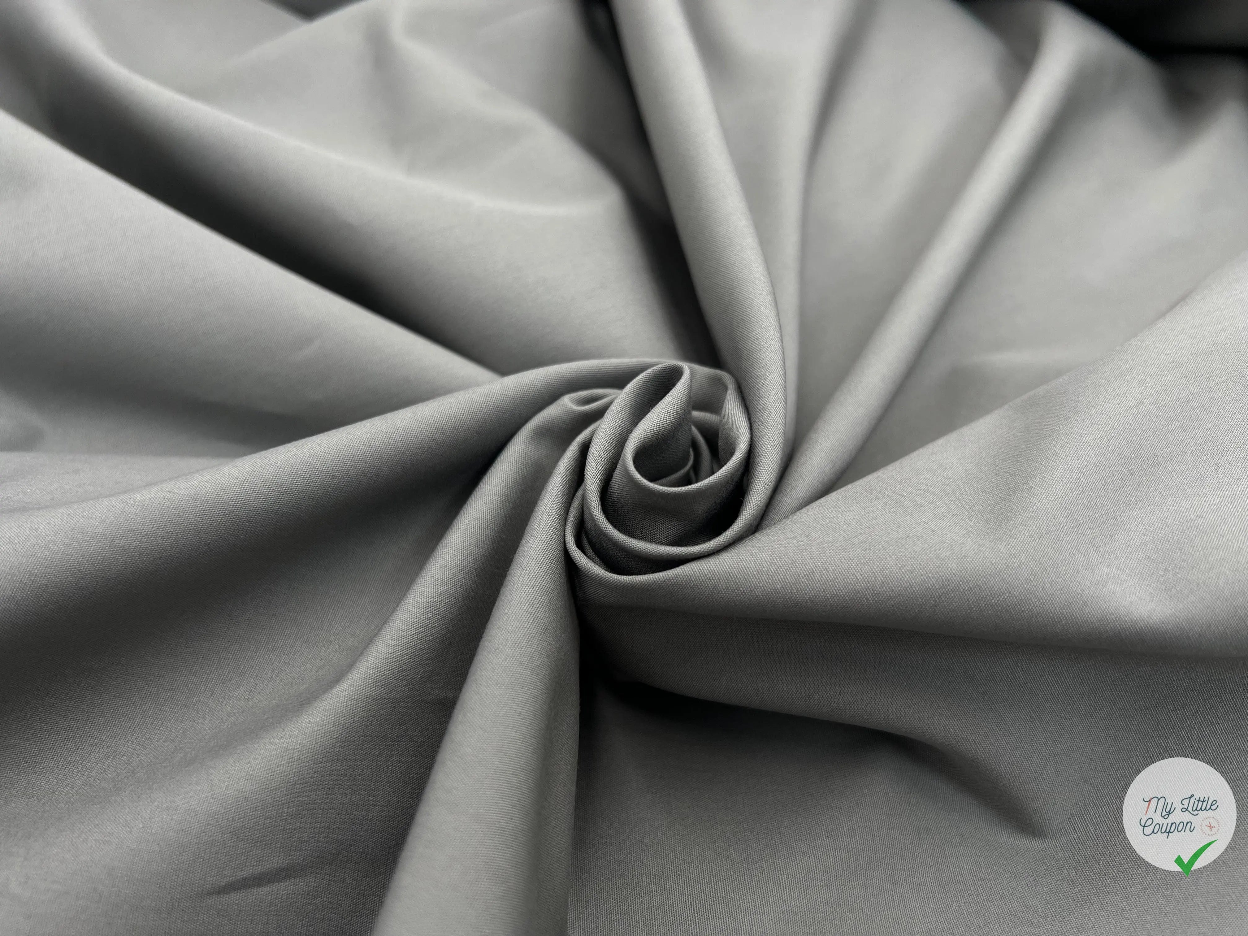 POPELINE DE COTON GRIS TAUPE - My Little Coupon - tissu - coudre