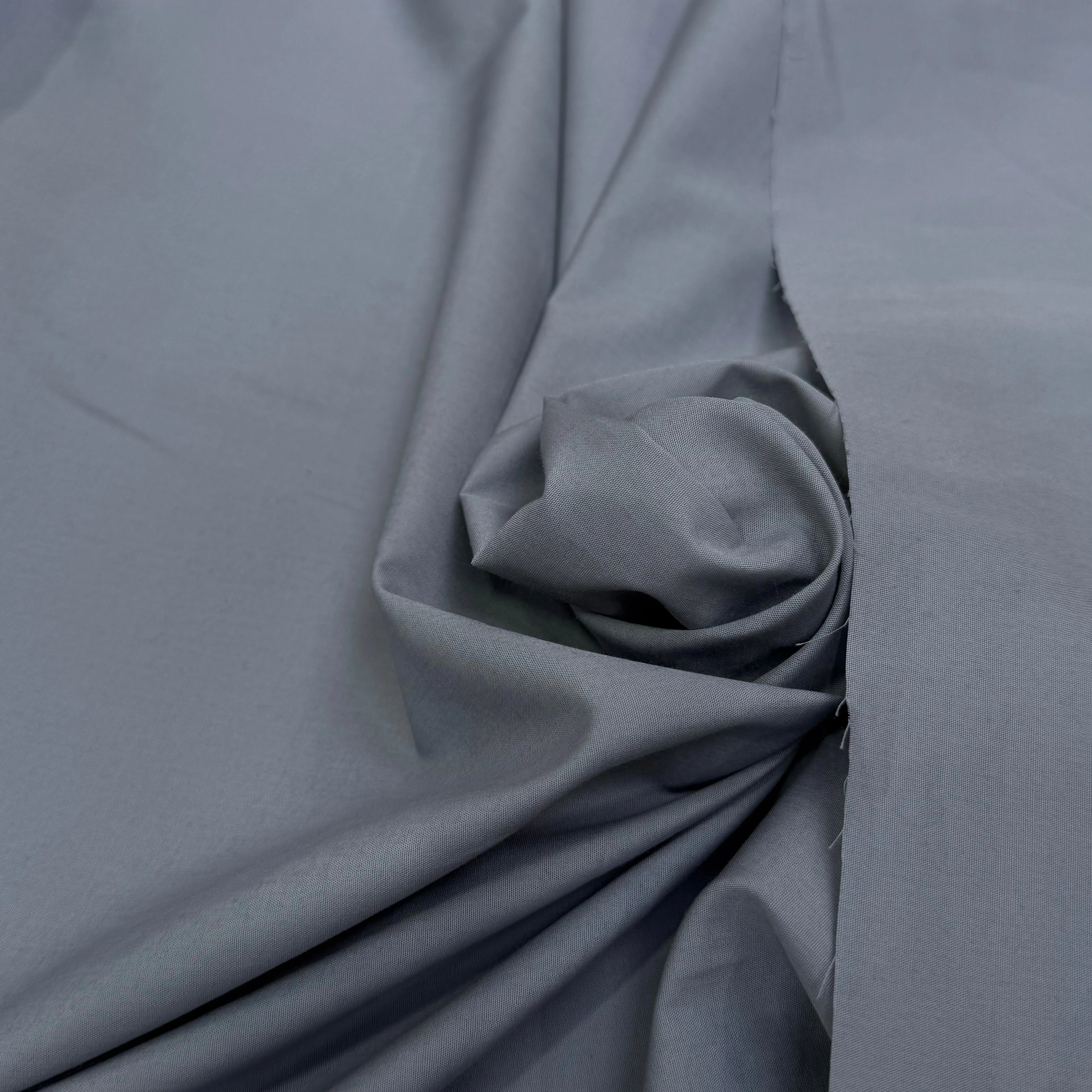 POPELINE DE COTON GRISE COUTURE MADE IN FRANCE - My Little Coupon