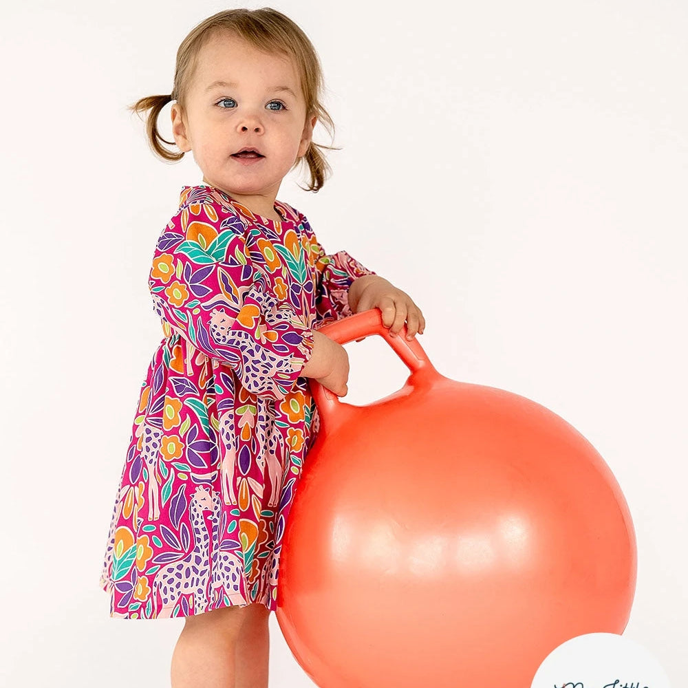 POPELINE DE COTON IMPRIMÉ GIRAFES ROSE - My Little Coupon