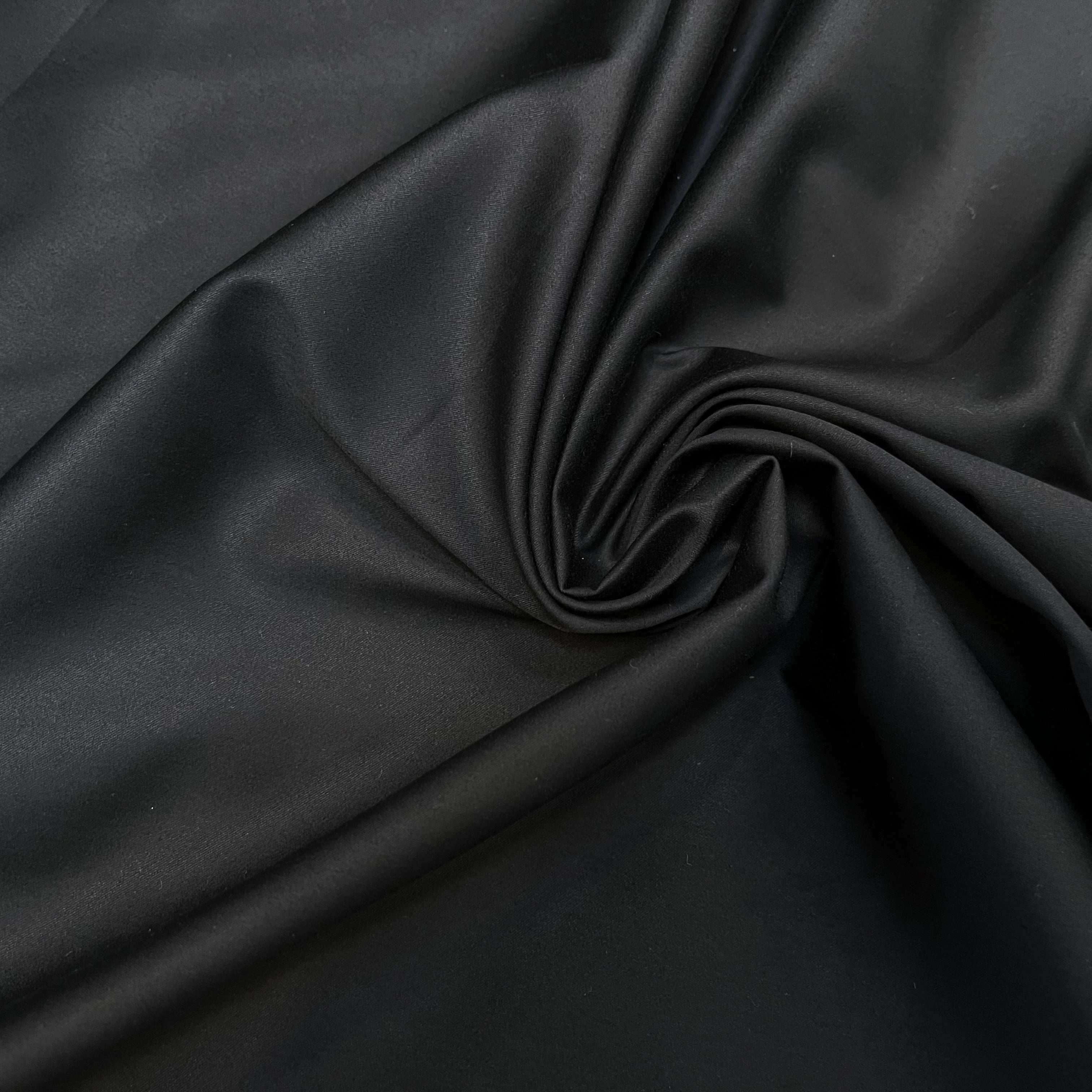 POPELINE DE COTON LISSE ET FLUIDE NOIR 145CM - My Little Coupon