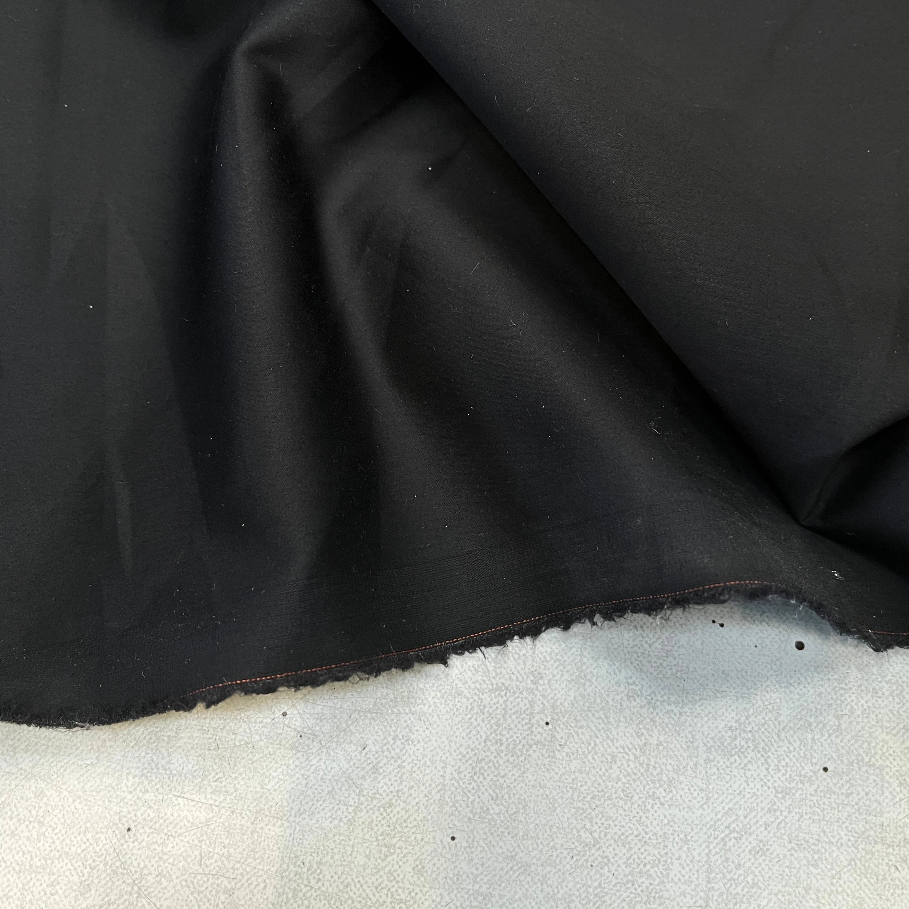 POPELINE DE COTON LISSE ET FLUIDE NOIR 145CM - My Little Coupon