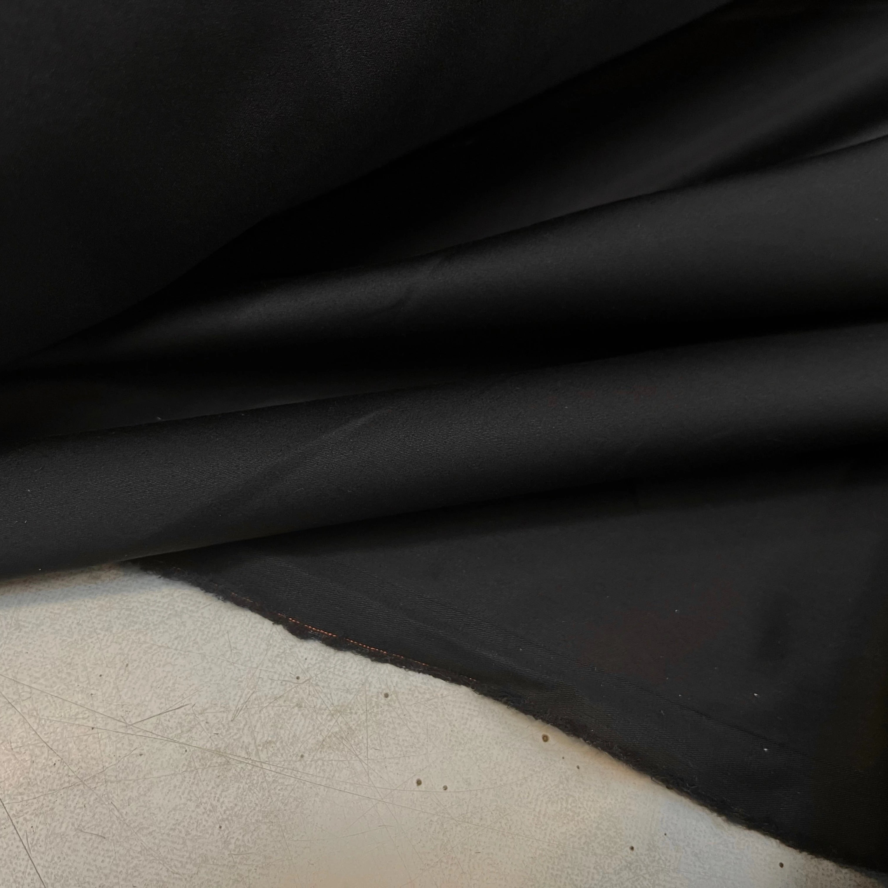 POPELINE DE COTON LISSE ET FLUIDE NOIR 145CM - My Little Coupon