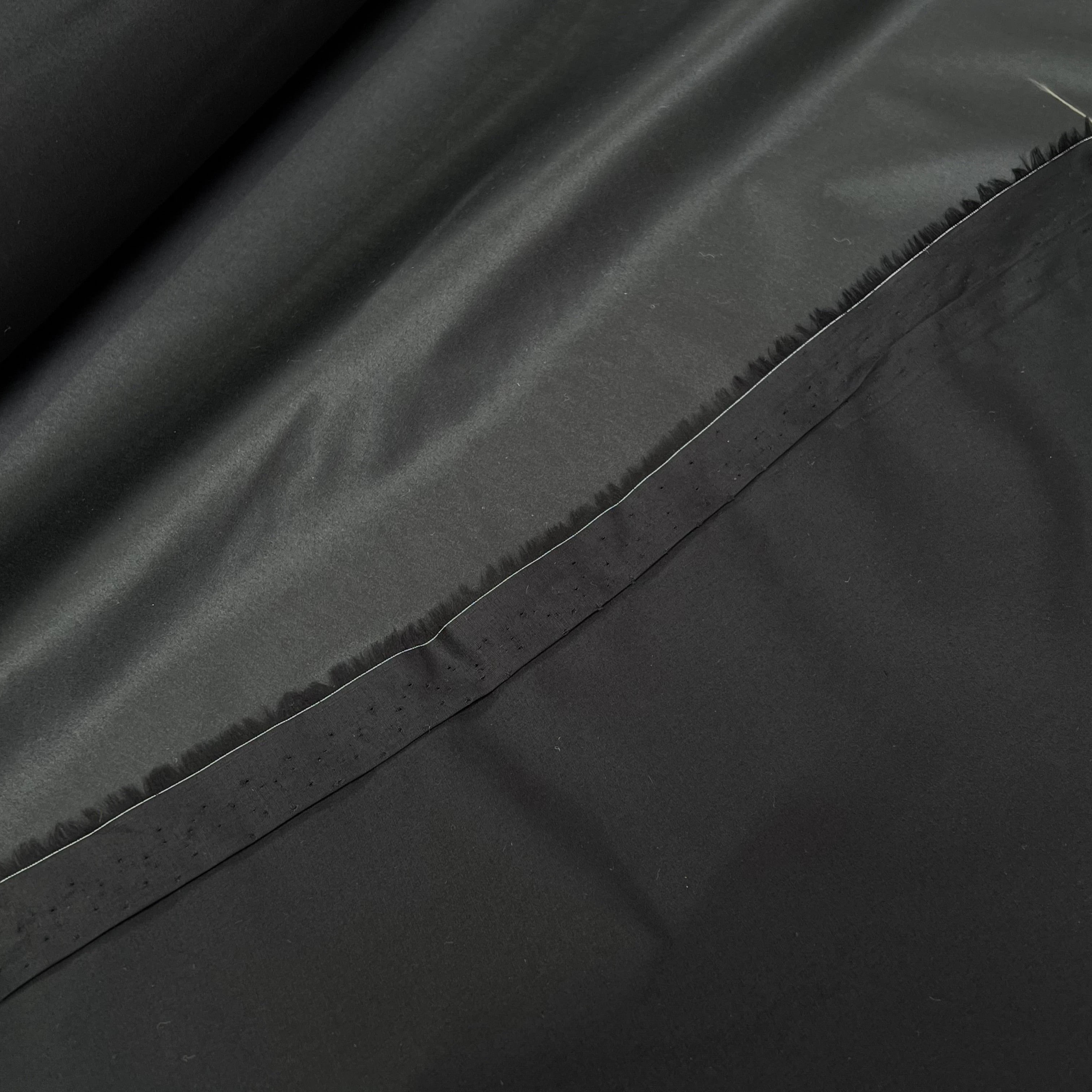 POPELINE DE COTON LISSE LÉGÈREMENT SATINÉ DOUBLE FACE NOIR 100% COTON - My Little Coupon