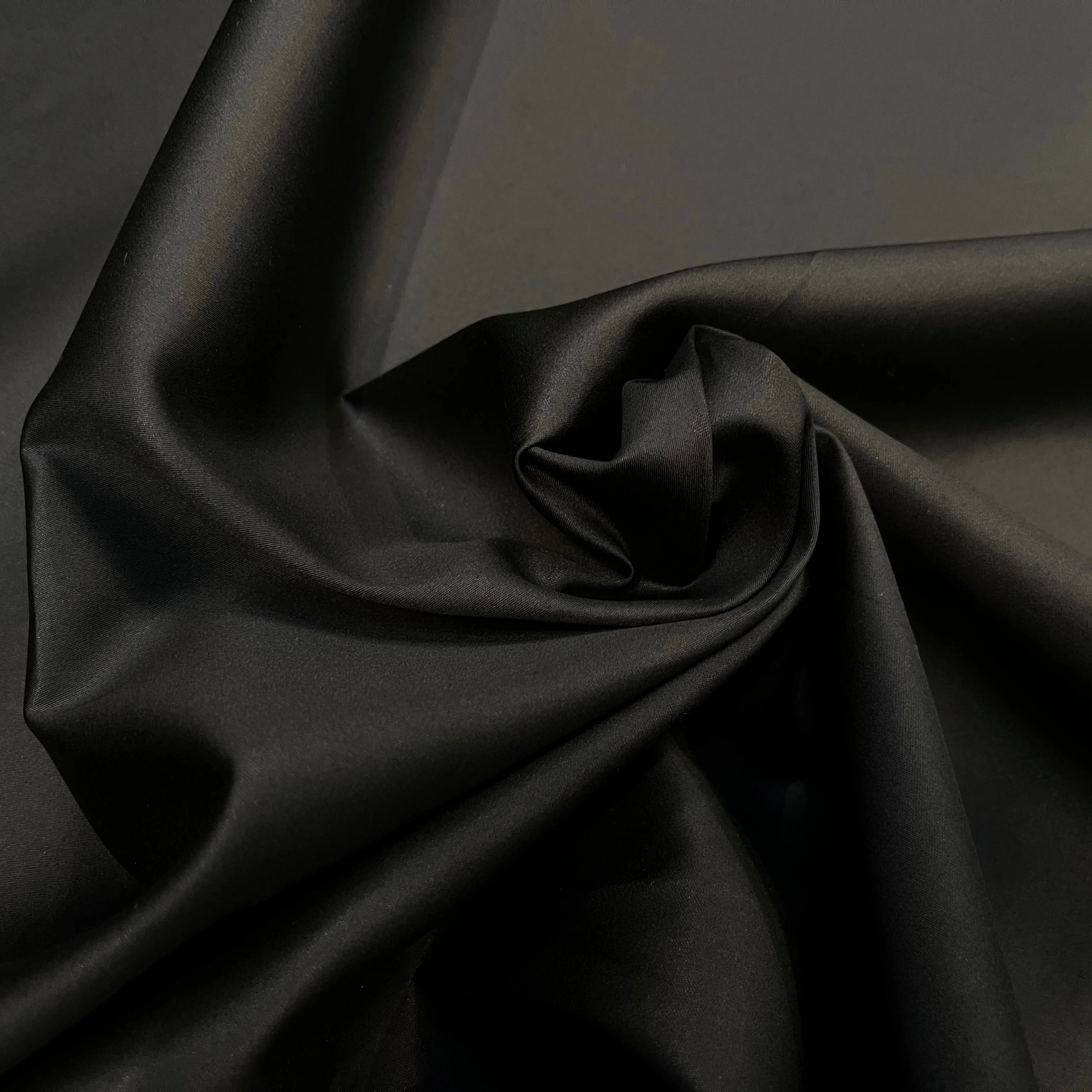 POPELINE DE COTON LISSE NOIR 152CM - My Little Coupon