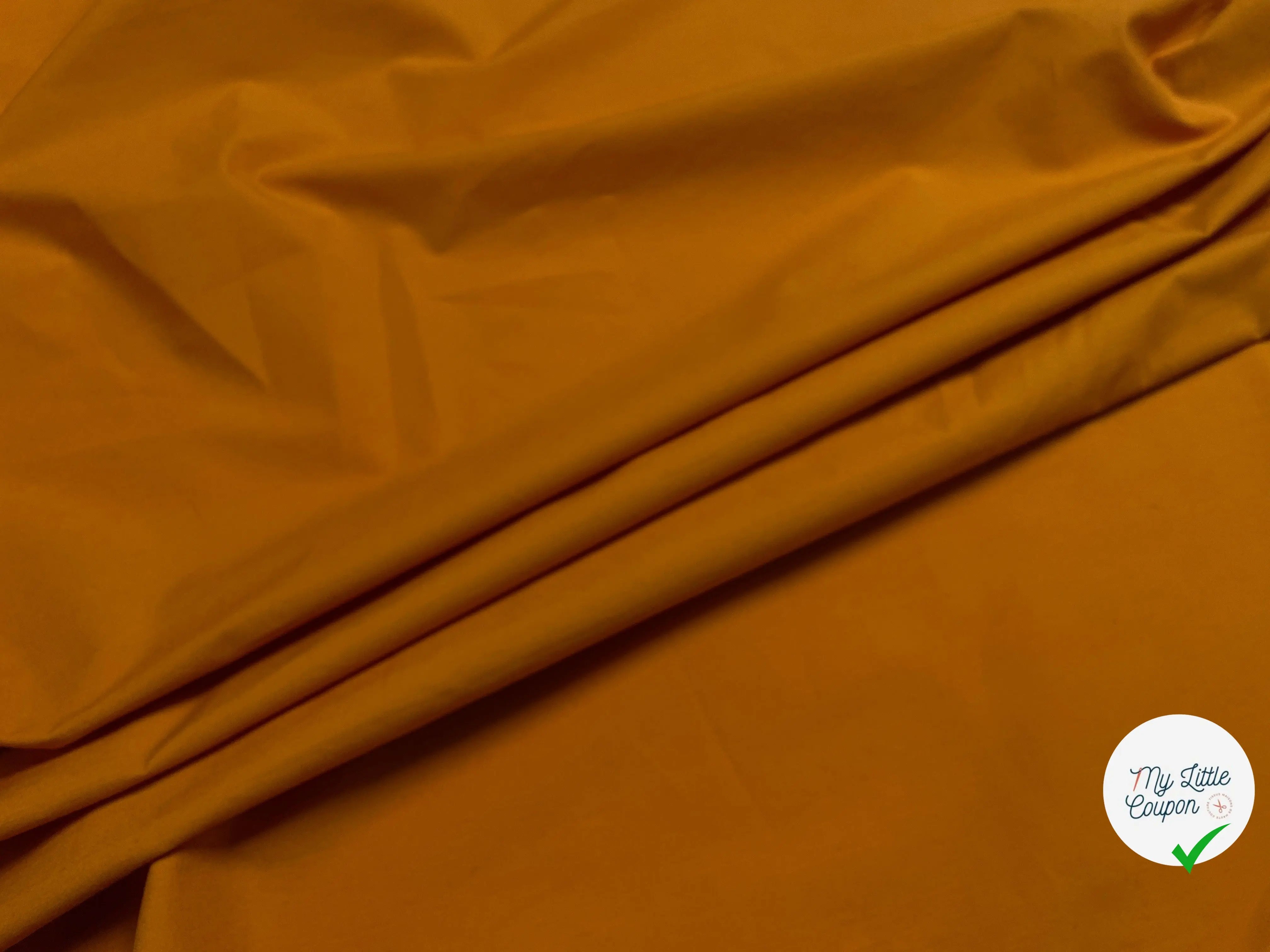 POPELINE DE COTON LOURDE ORANGE POTIRON - My Little Coupon - tissu - coudre