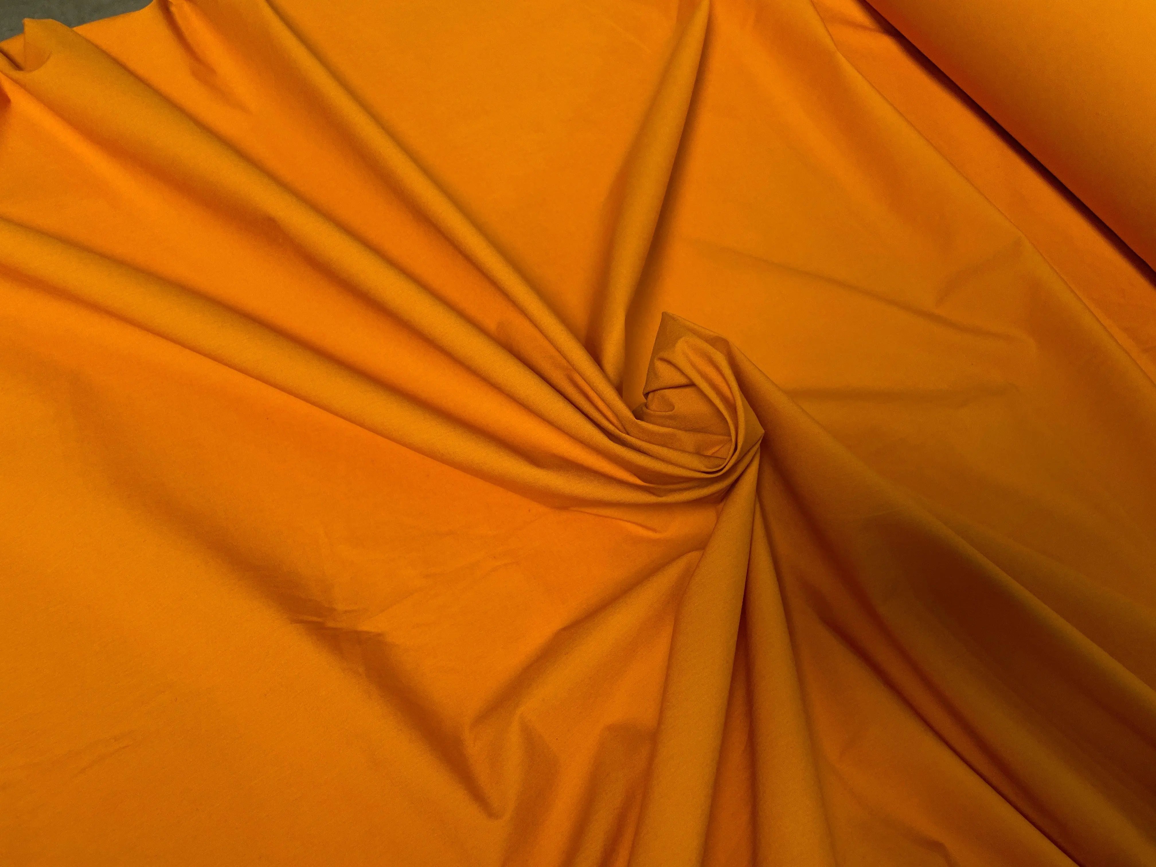 POPELINE DE COTON LOURDE ORANGE POTIRON - My Little Coupon - tissu - coudre