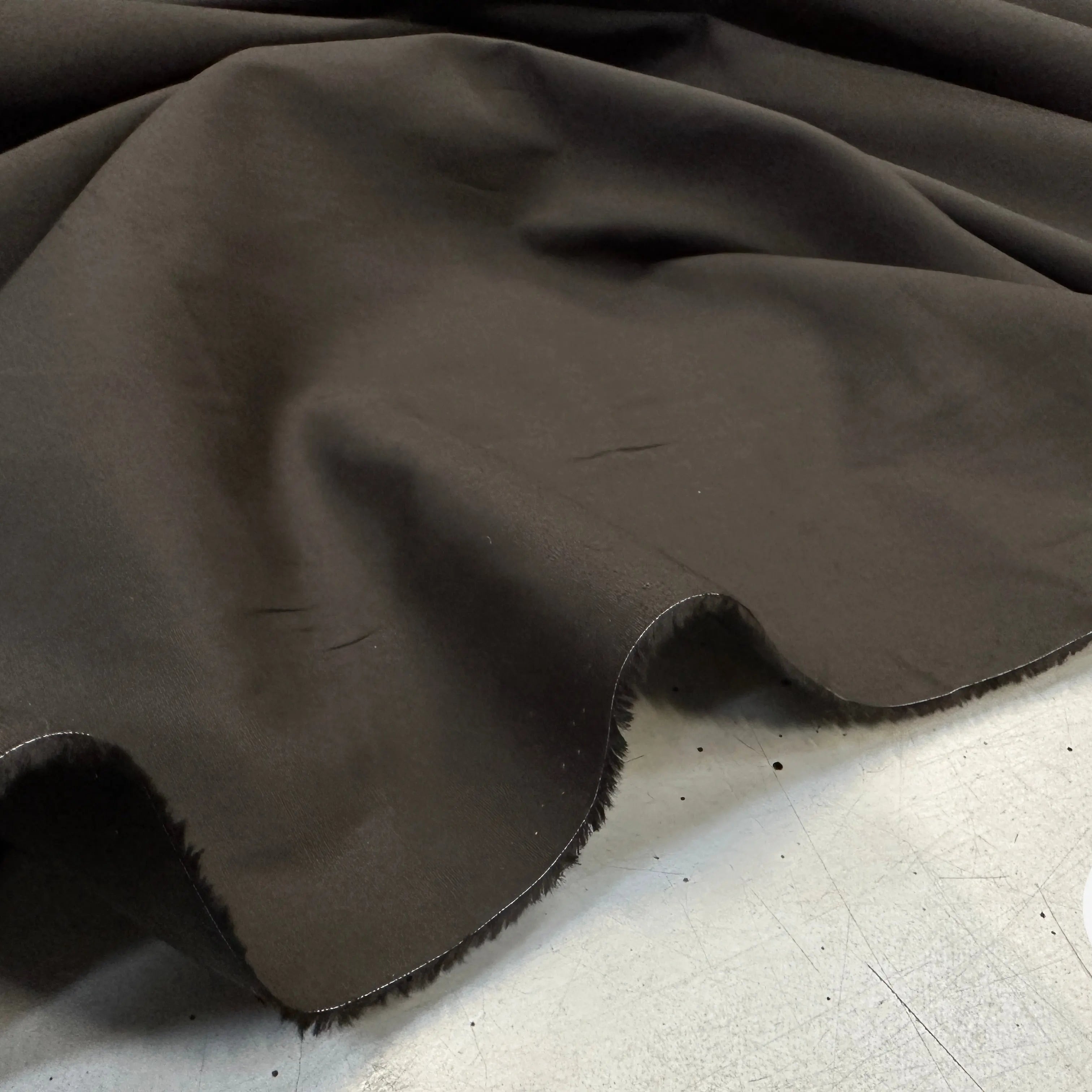 POPELINE DE COTON MARRON FONCÉ - My Little Coupon