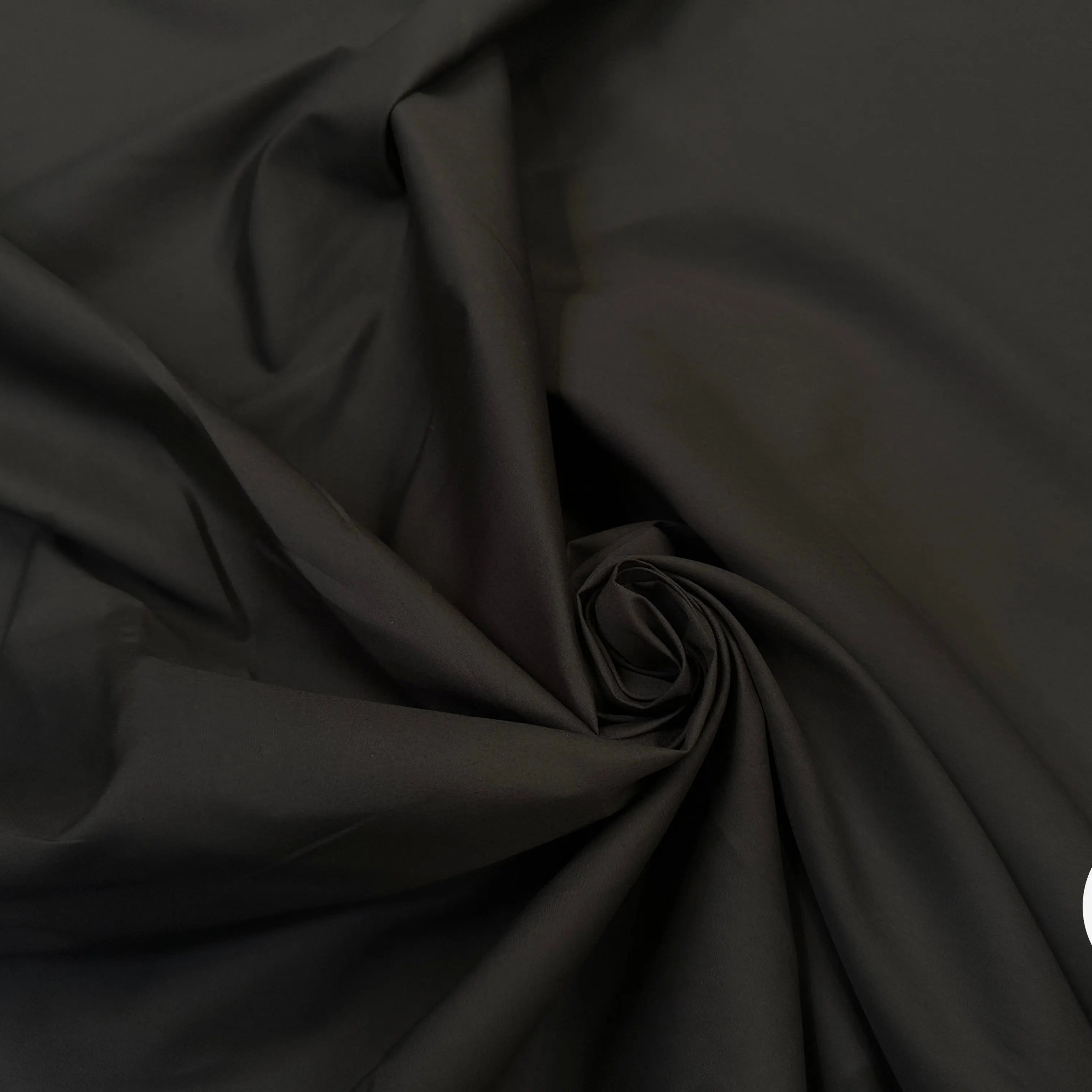 POPELINE DE COTON MARRON FONCÉ - My Little Coupon