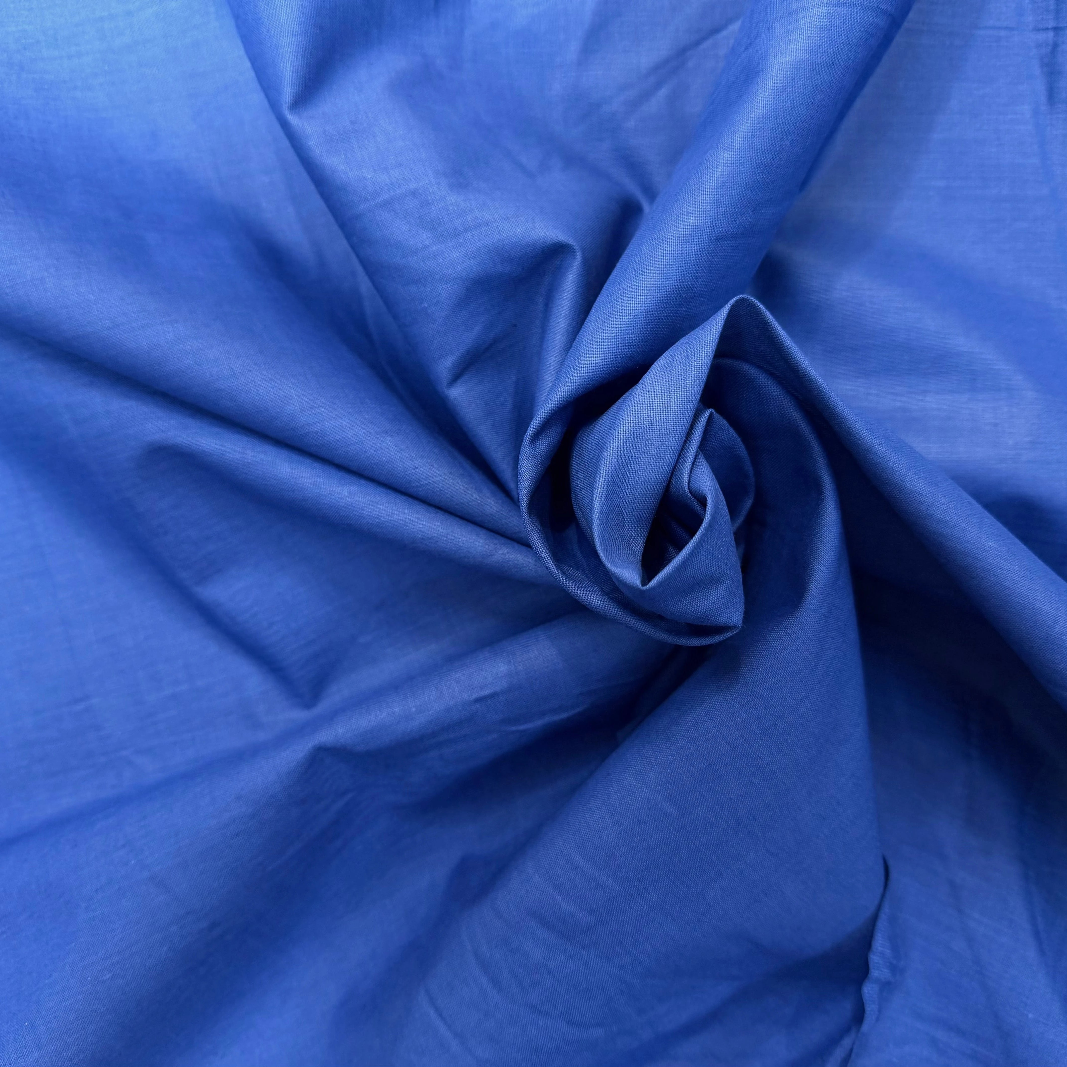 POPELINE DE COTON MERCERISÉ DOUBLE LAIZE BLEU - My Little Coupon