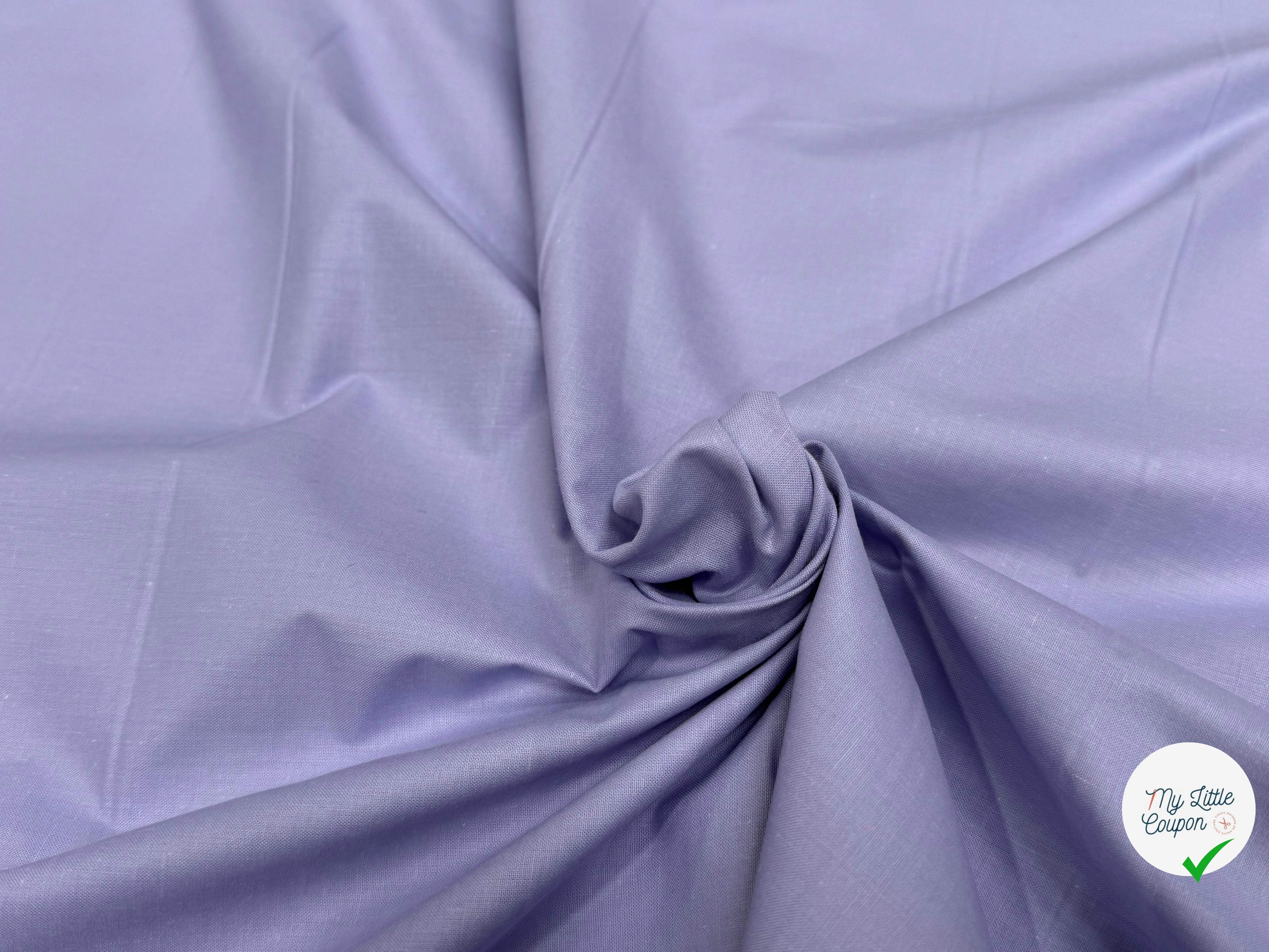 POPELINE DE COTON MERCERISÉ DOUBLE LAIZE LILAS - My Little Coupon