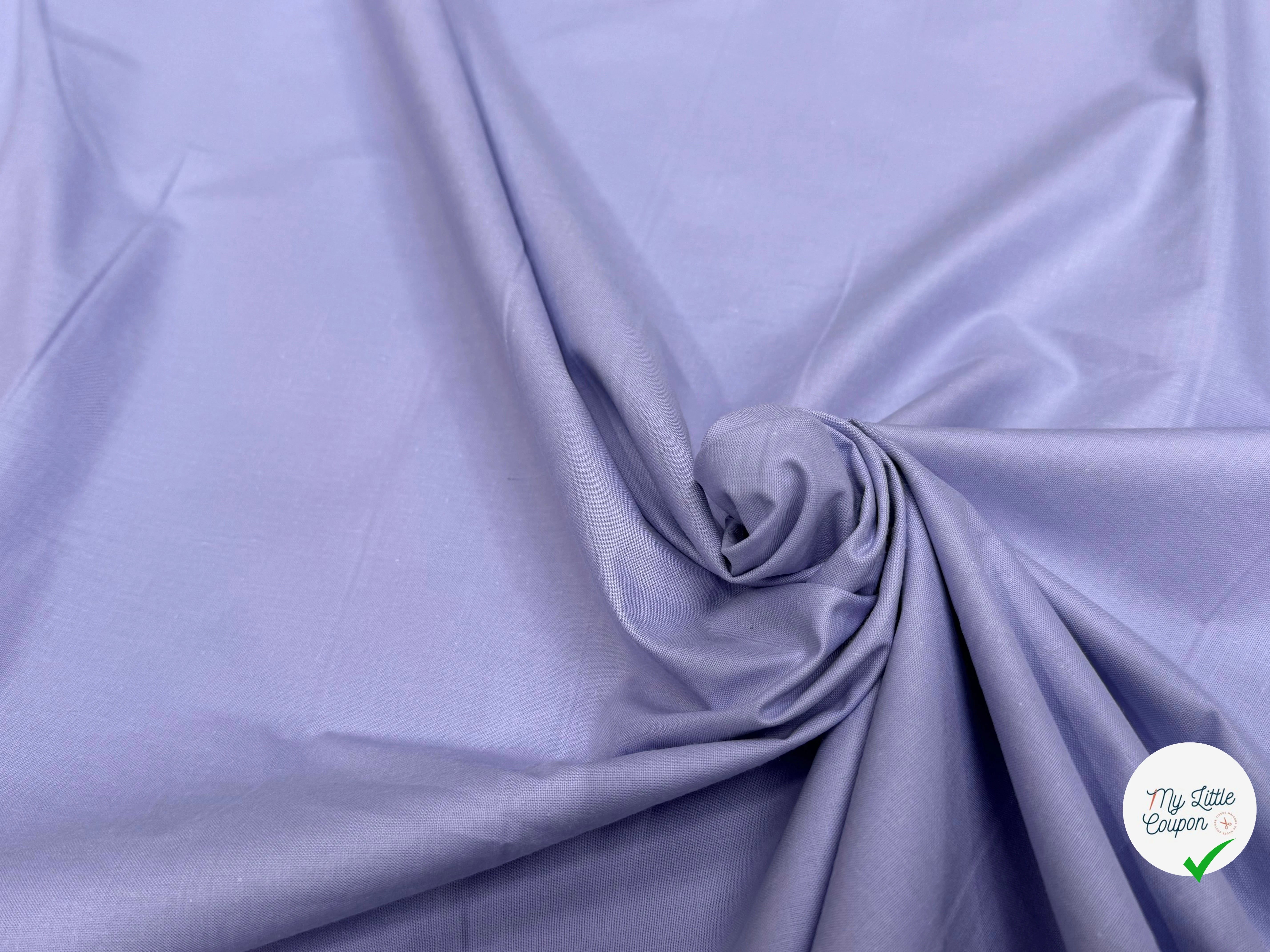 POPELINE DE COTON MERCERISÉ DOUBLE LAIZE LILAS - My Little Coupon