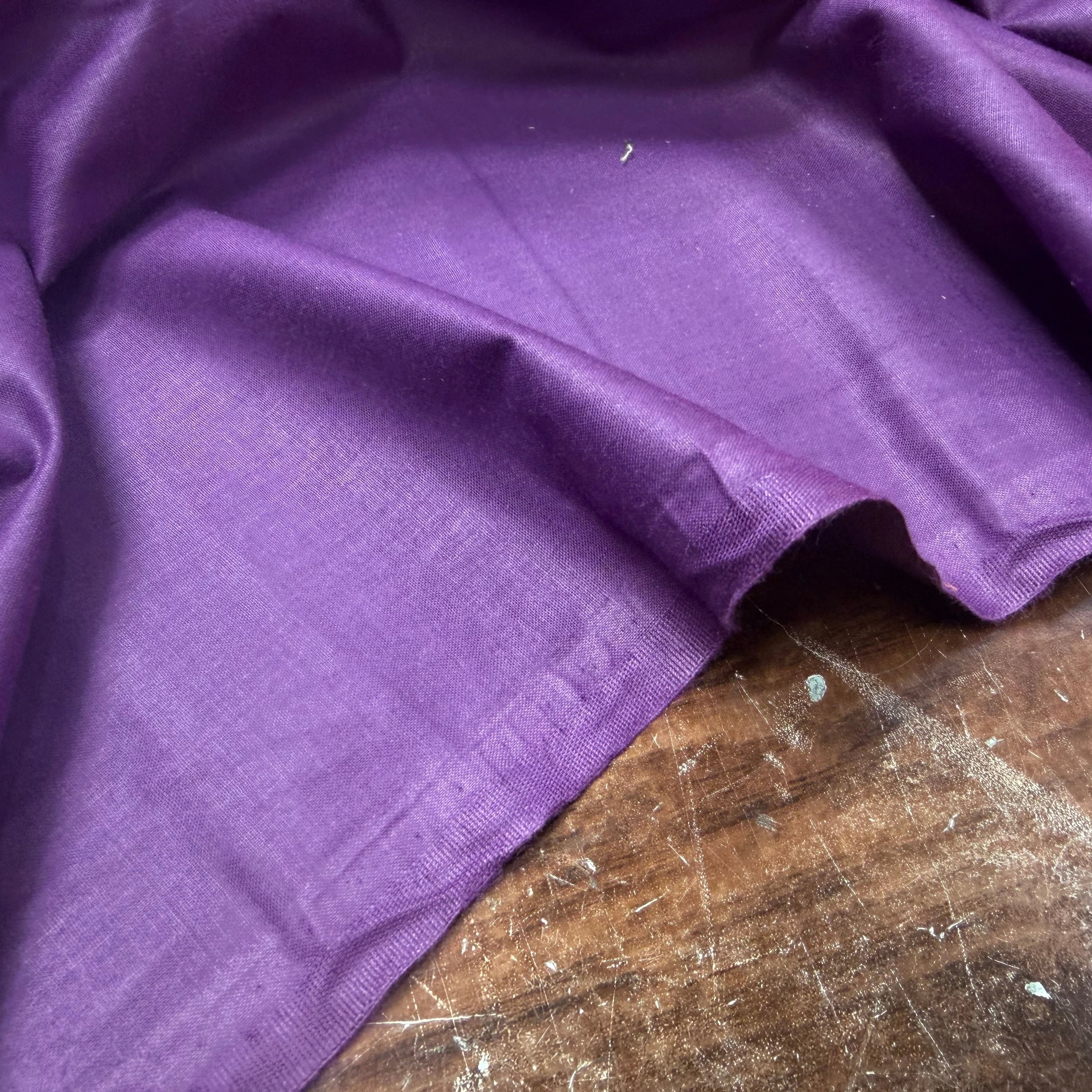 POPELINE DE COTON MERCERISE DOUBLE LAIZE VIOLET - My Little Coupon