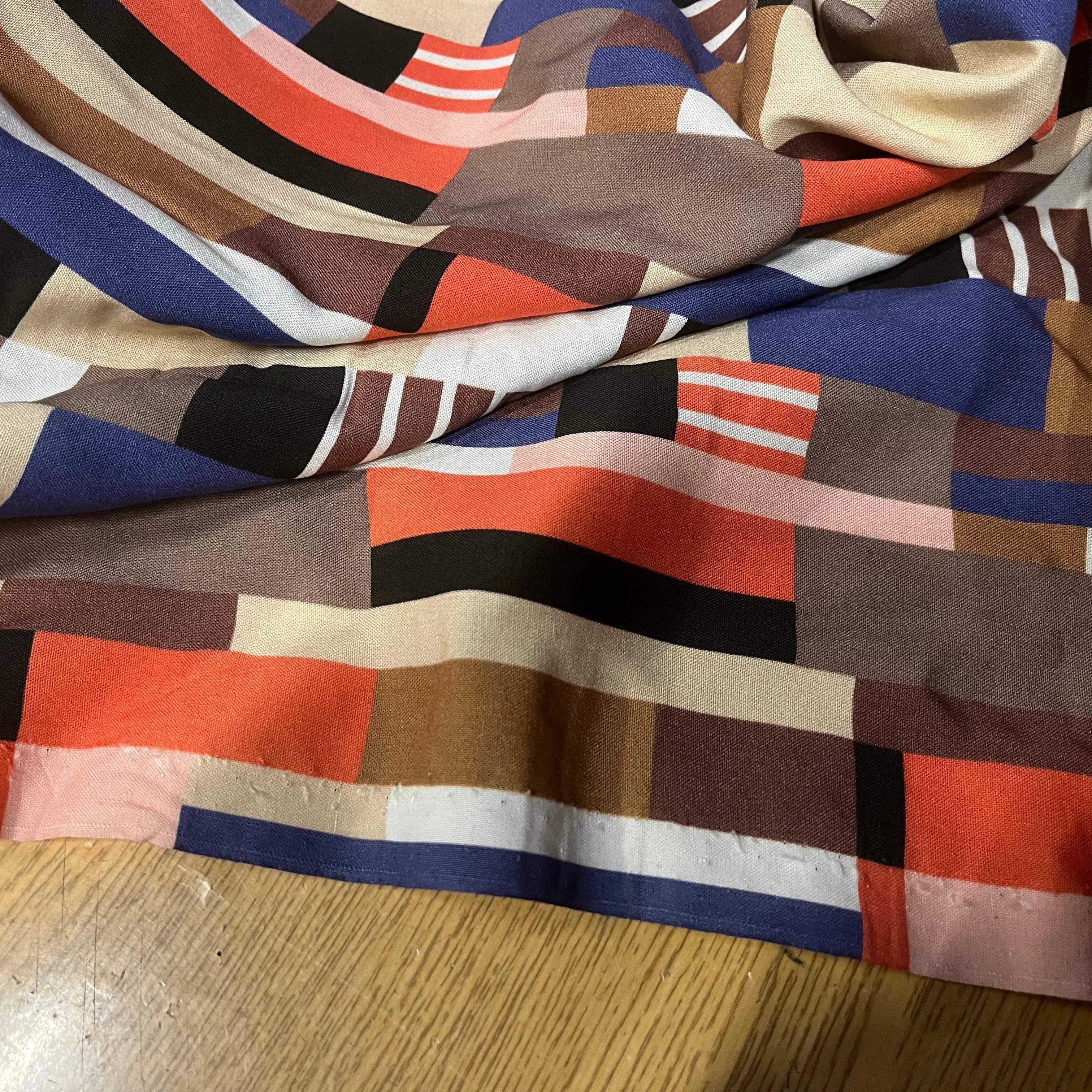 POPELINE DE COTON MOTIF TETRIS COTONNADE - My Little Coupon