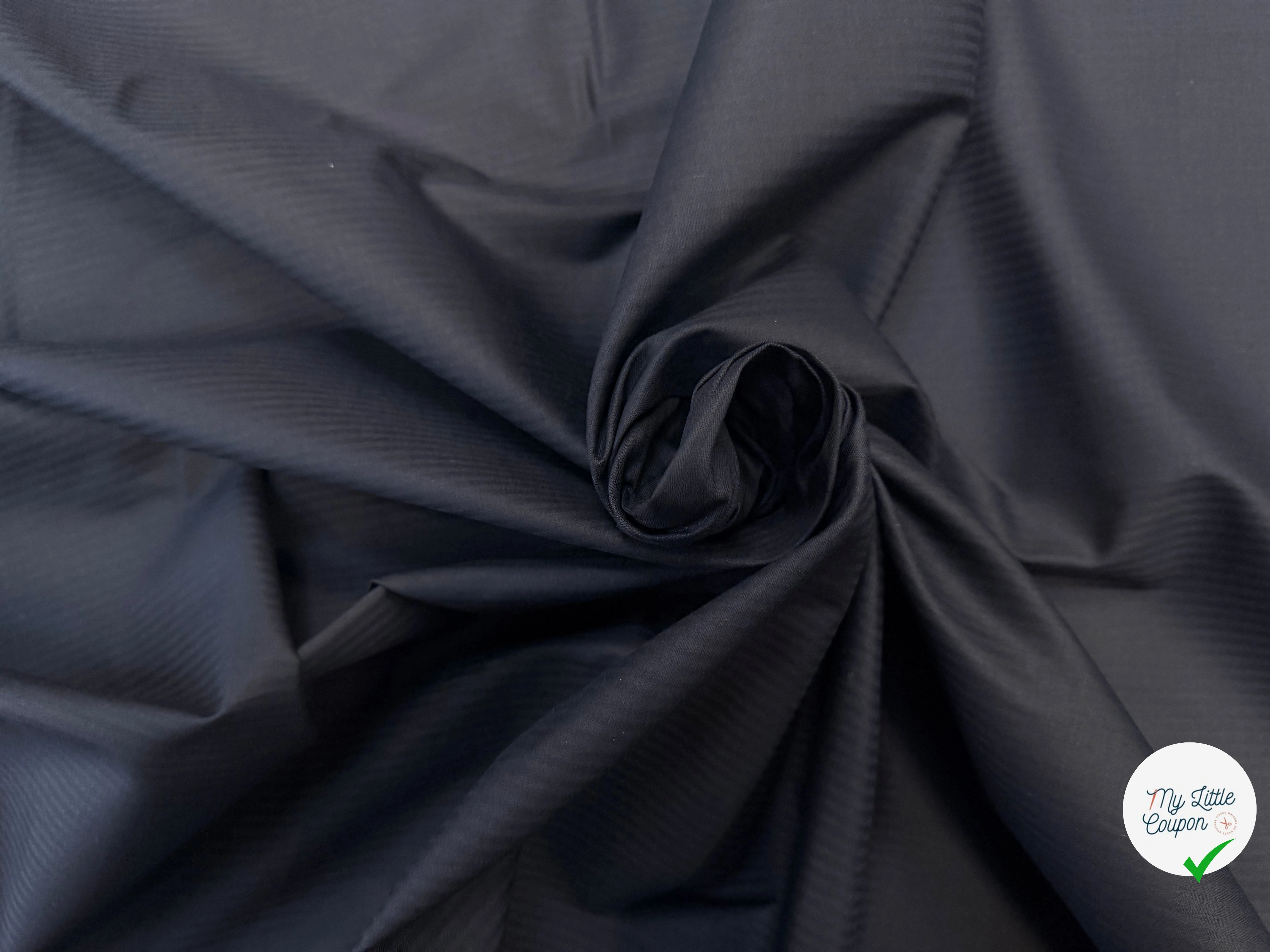 POPELINE DE COTON NAVY À RAYURES CHIC - My Little Coupon