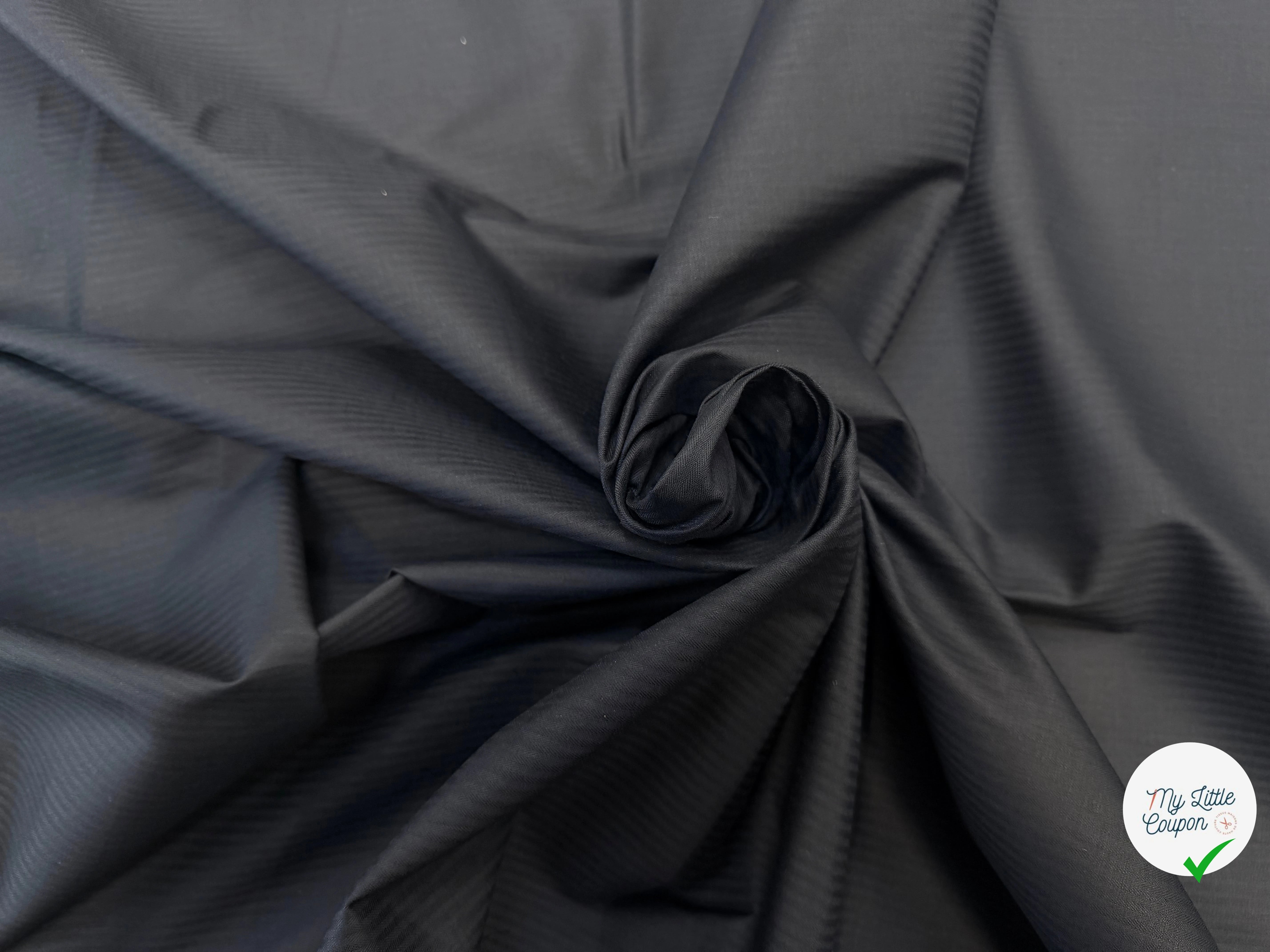 POPELINE DE COTON NAVY À RAYURES CHIC - My Little Coupon