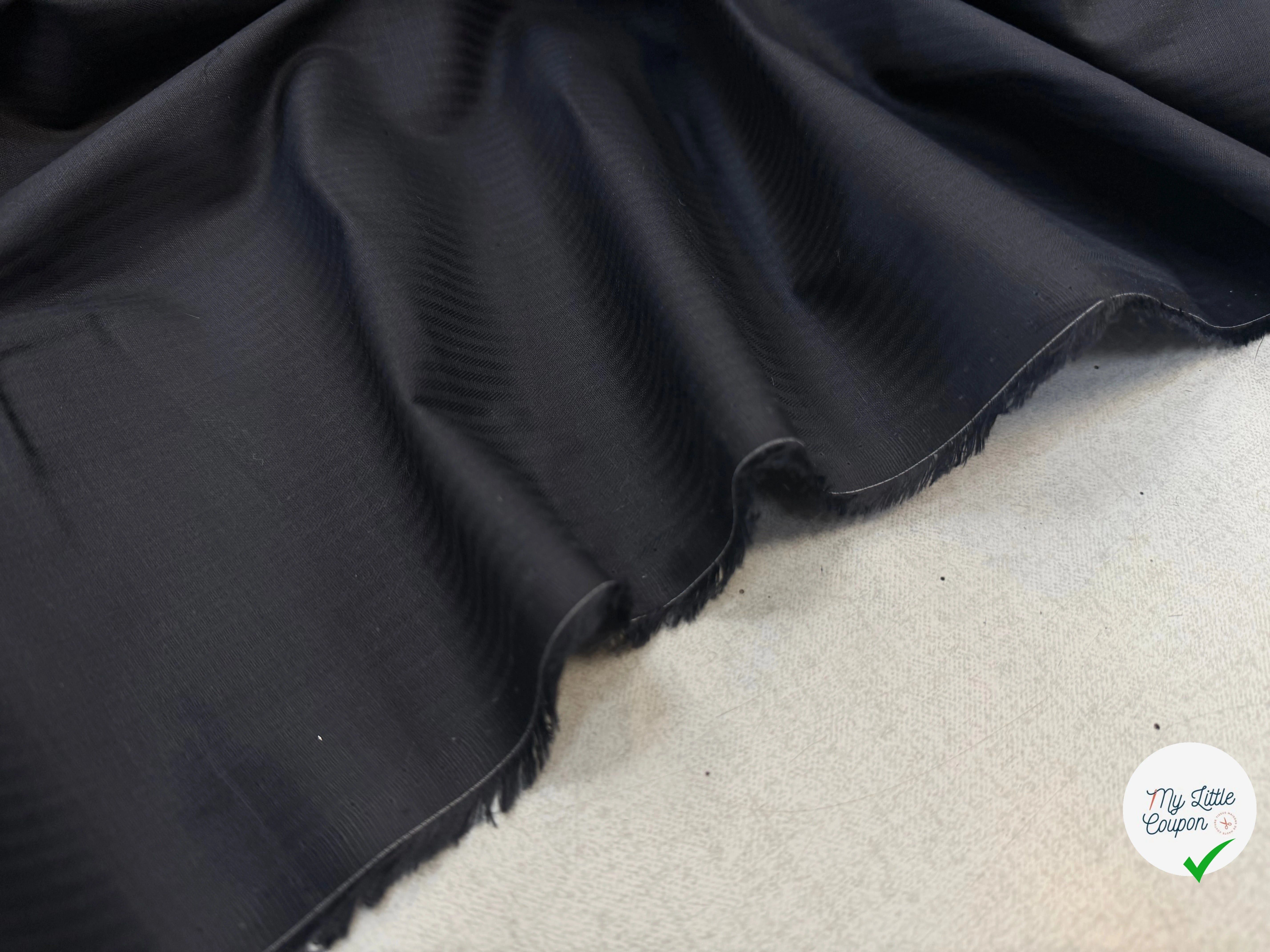 POPELINE DE COTON NAVY À RAYURES CHIC - My Little Coupon