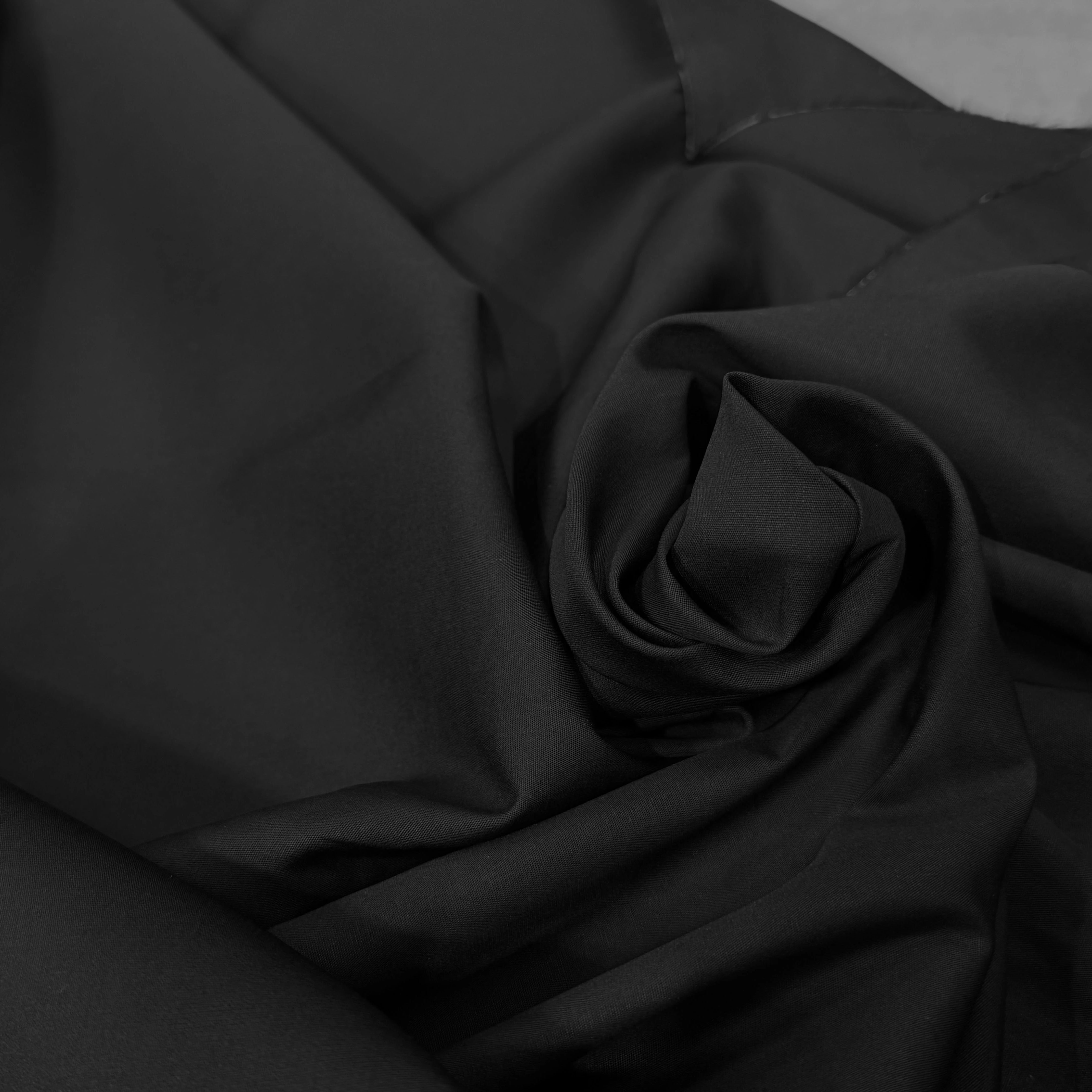 POPELINE DE COTON NOIR 150 CM - My Little Coupon