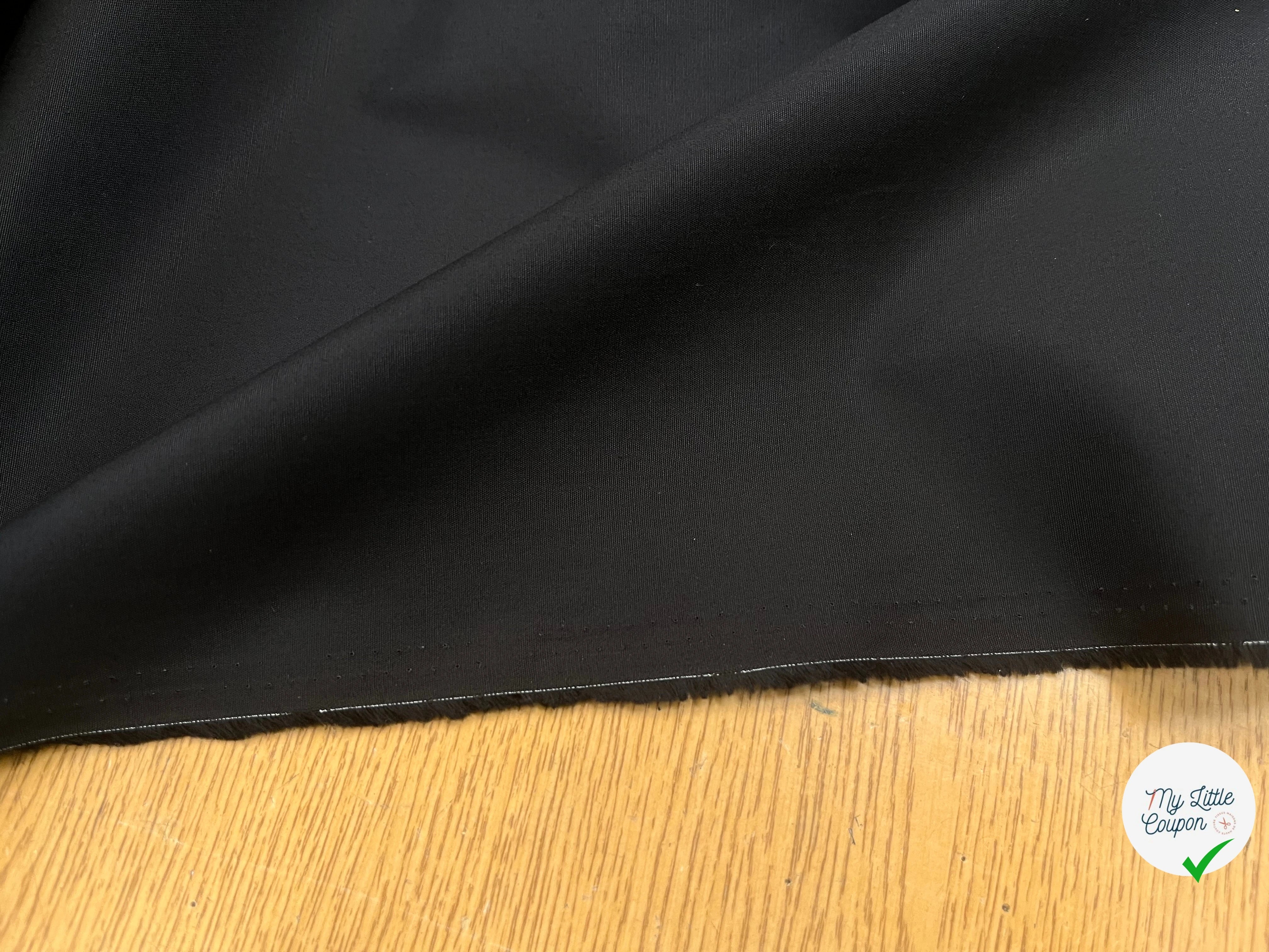 POPELINE DE COTON NOIR CRAQUANTE 145CM 100% COTON - My Little Coupon