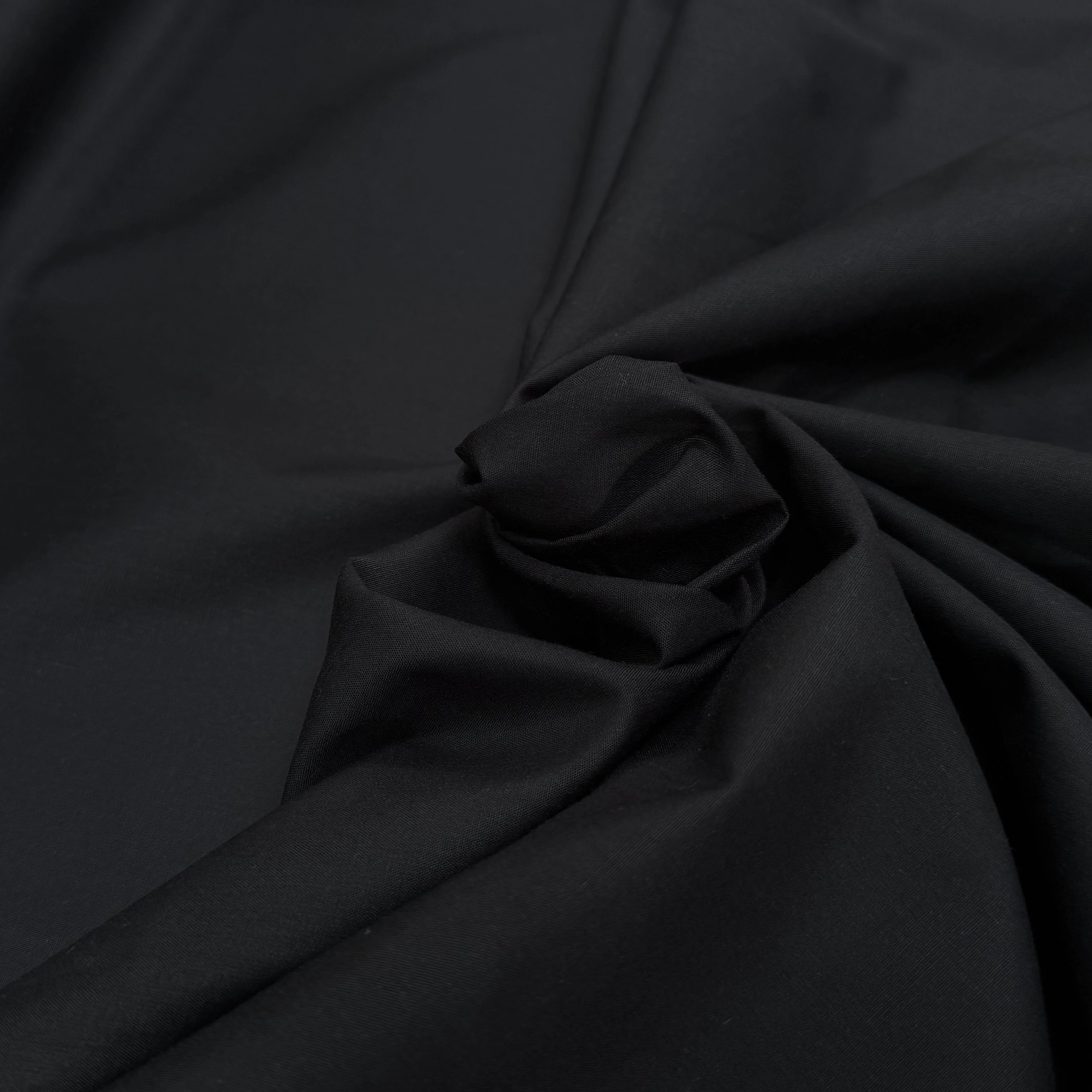 POPELINE DE COTON NOIR PREMIUM GRANDE LAIZE 280 MADE IN FRANCE - My Little Coupon