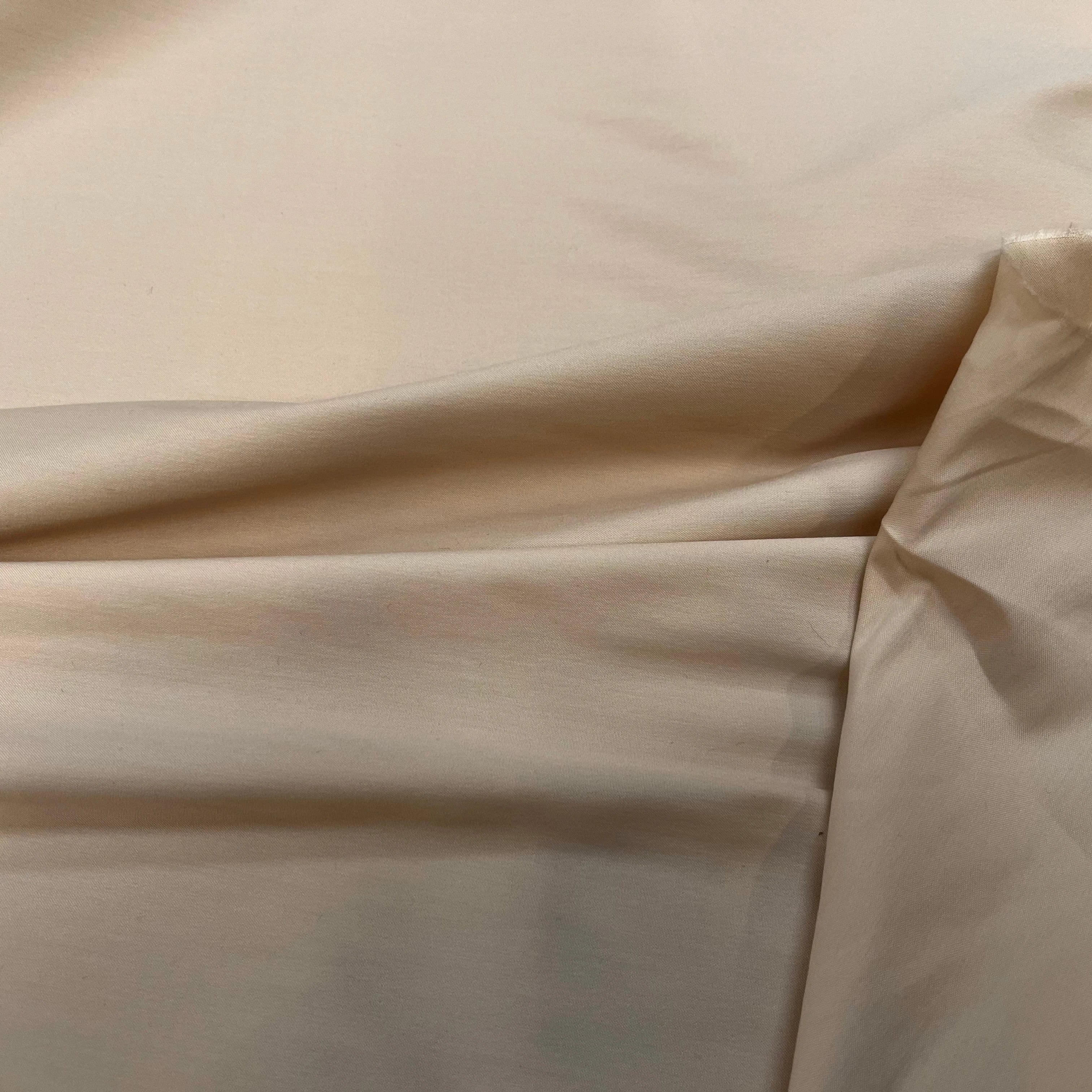 POPELINE DE COTON QUALITÉ COUTURE LEGÈREMENT SATINÉE LIGHT SAND - My Little Coupon