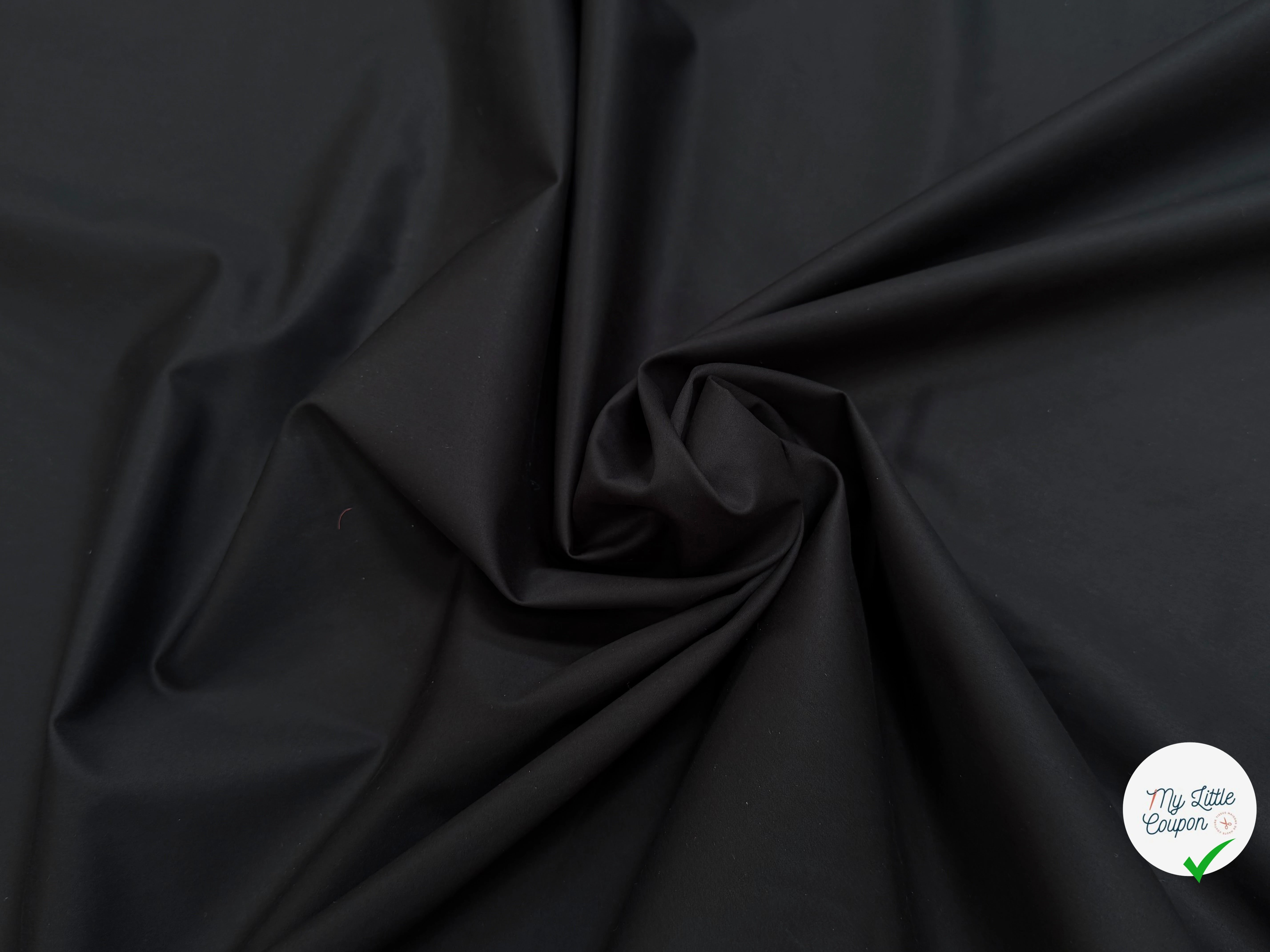POPELINE DE COTON QUALITÉ COUTURE NOIR 100% COTON - My Little Coupon
