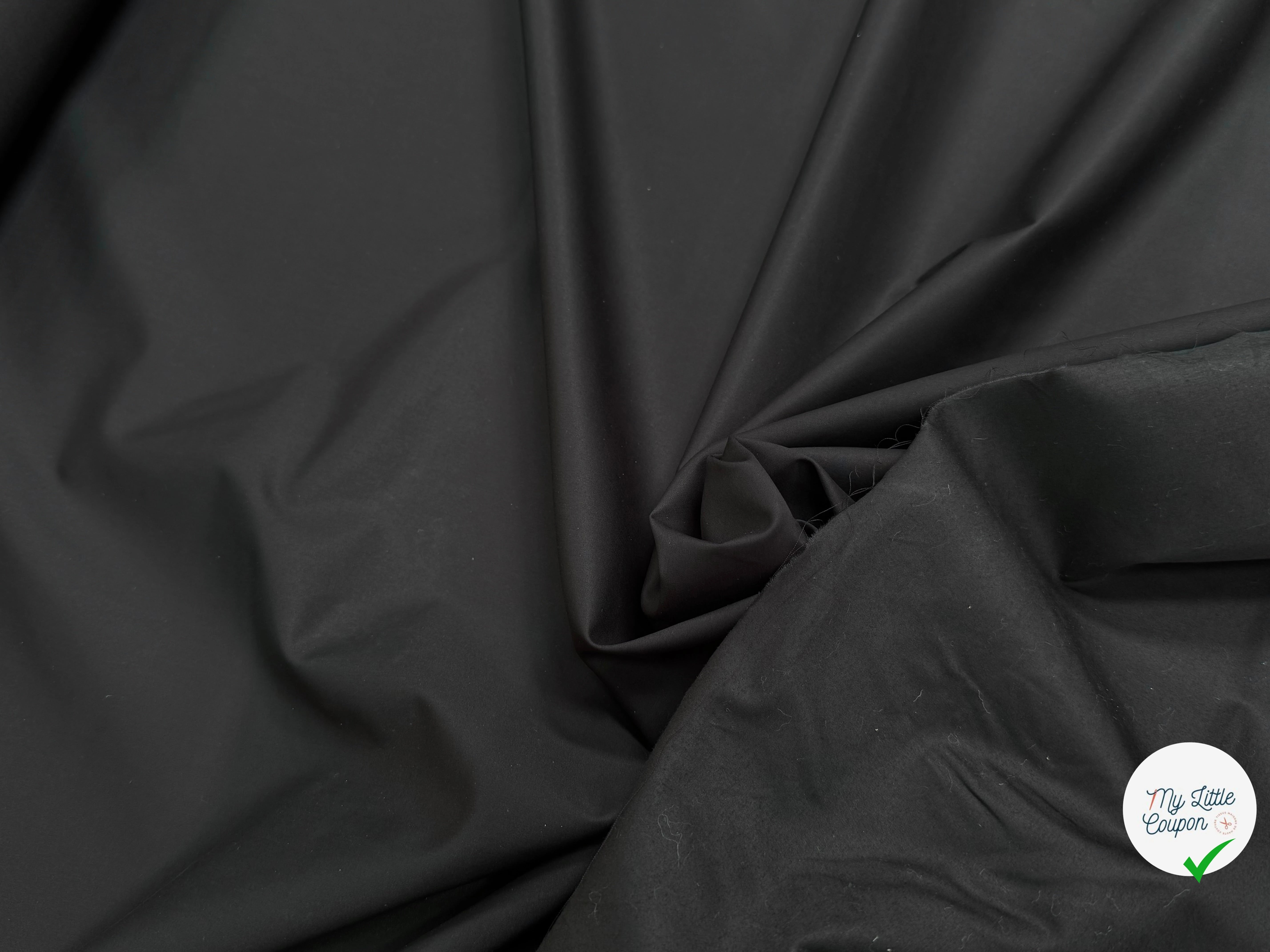 POPELINE DE COTON QUALITÉ COUTURE NOIR 100% COTON - My Little Coupon
