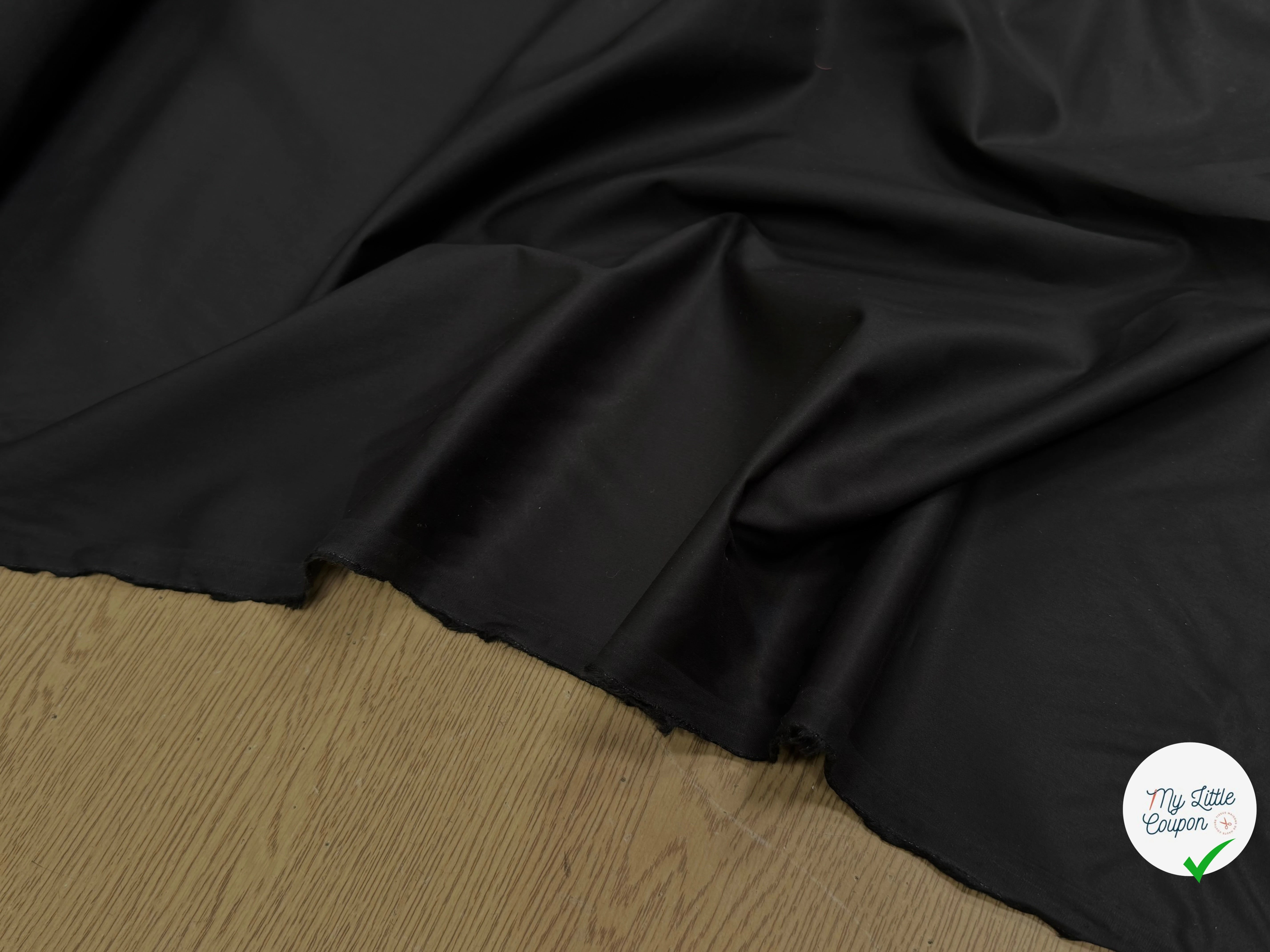 POPELINE DE COTON QUALITÉ COUTURE NOIR 100% COTON - My Little Coupon