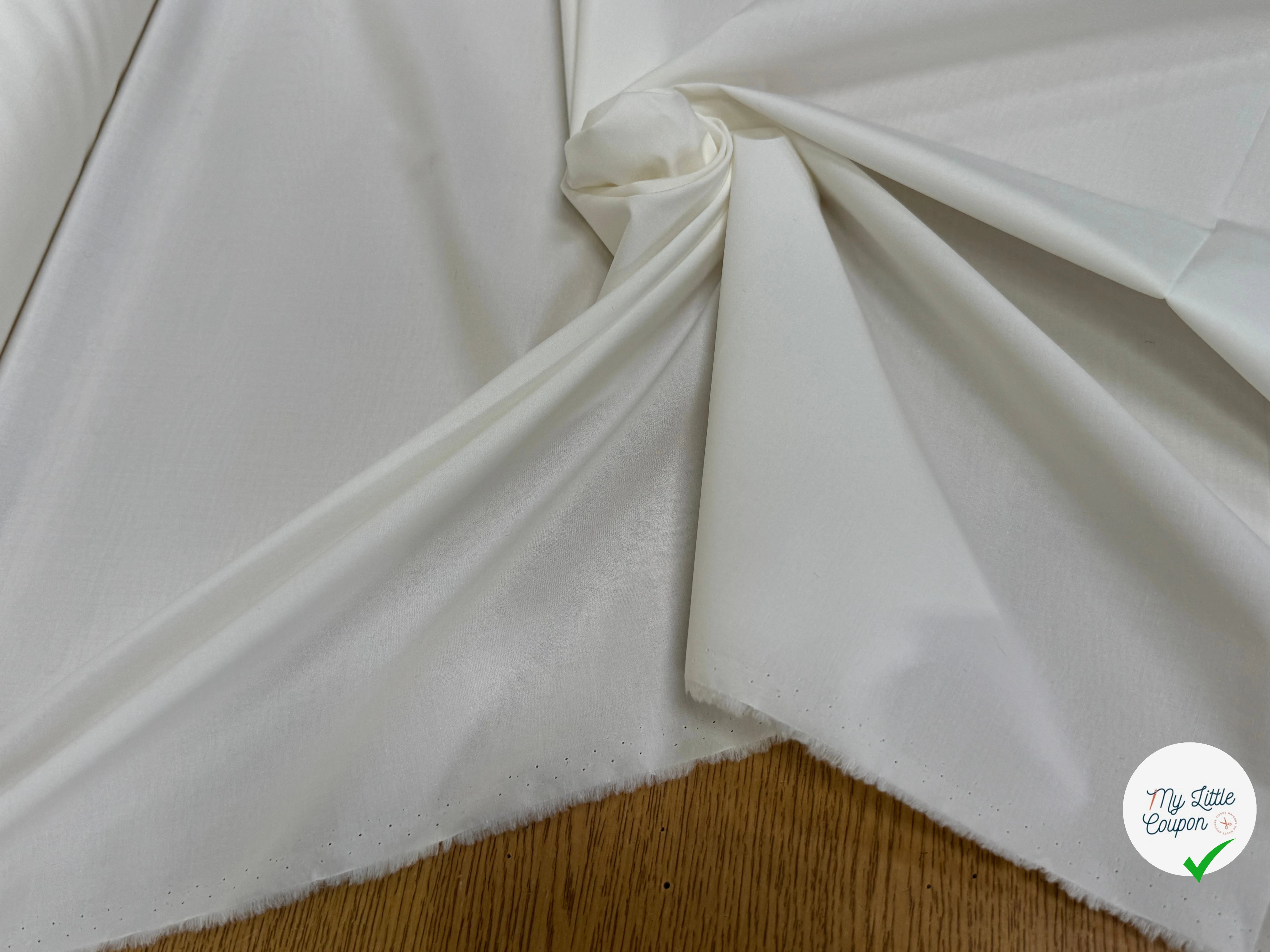 POPELINE DE COTON QUALITÉ COUTURE SNOW WHITE - My Little Coupon
