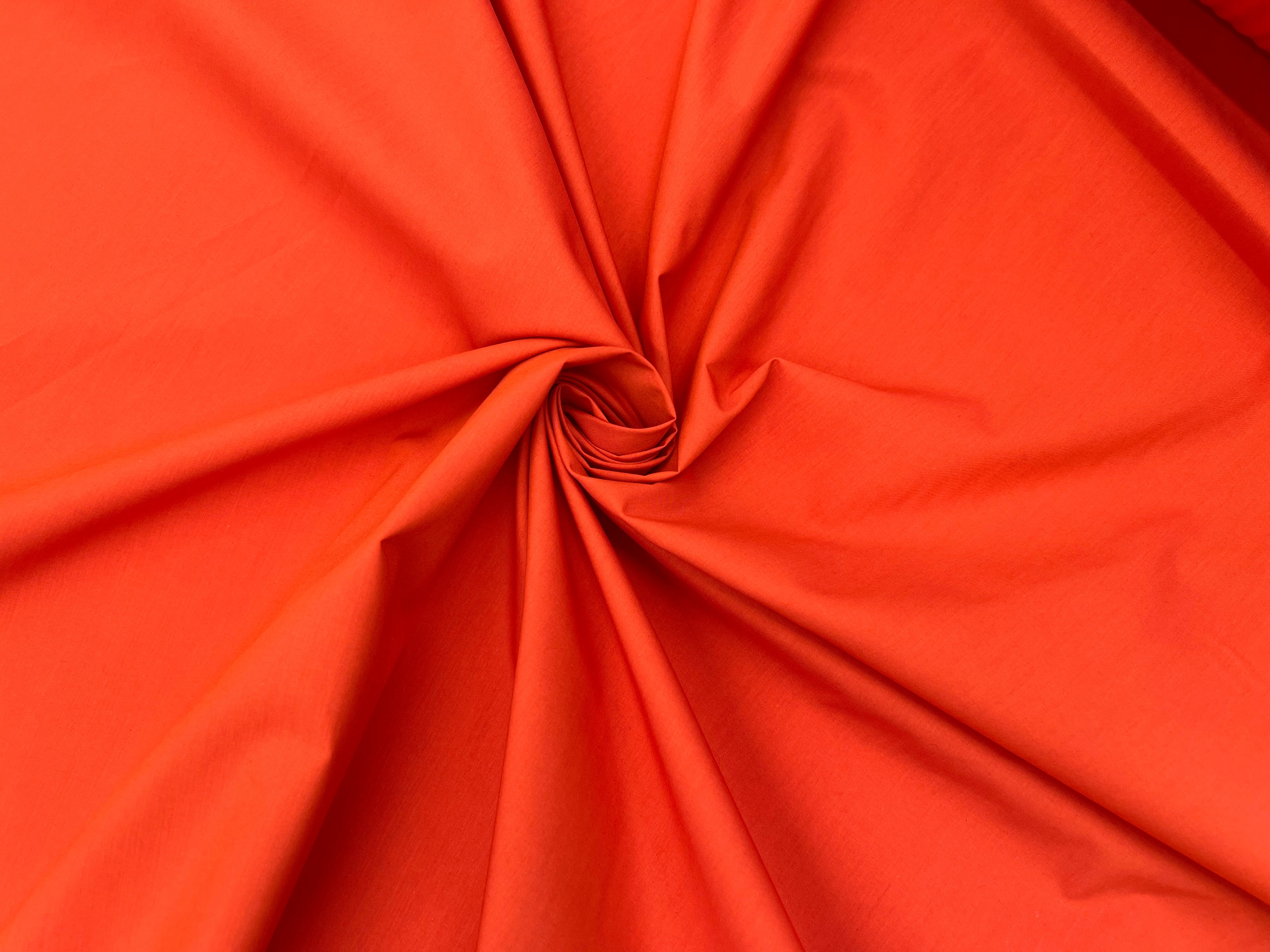 POPELINE DE COTON QUALITÉ JAPAN COLORIS ORANGE CITROUILLE MSO